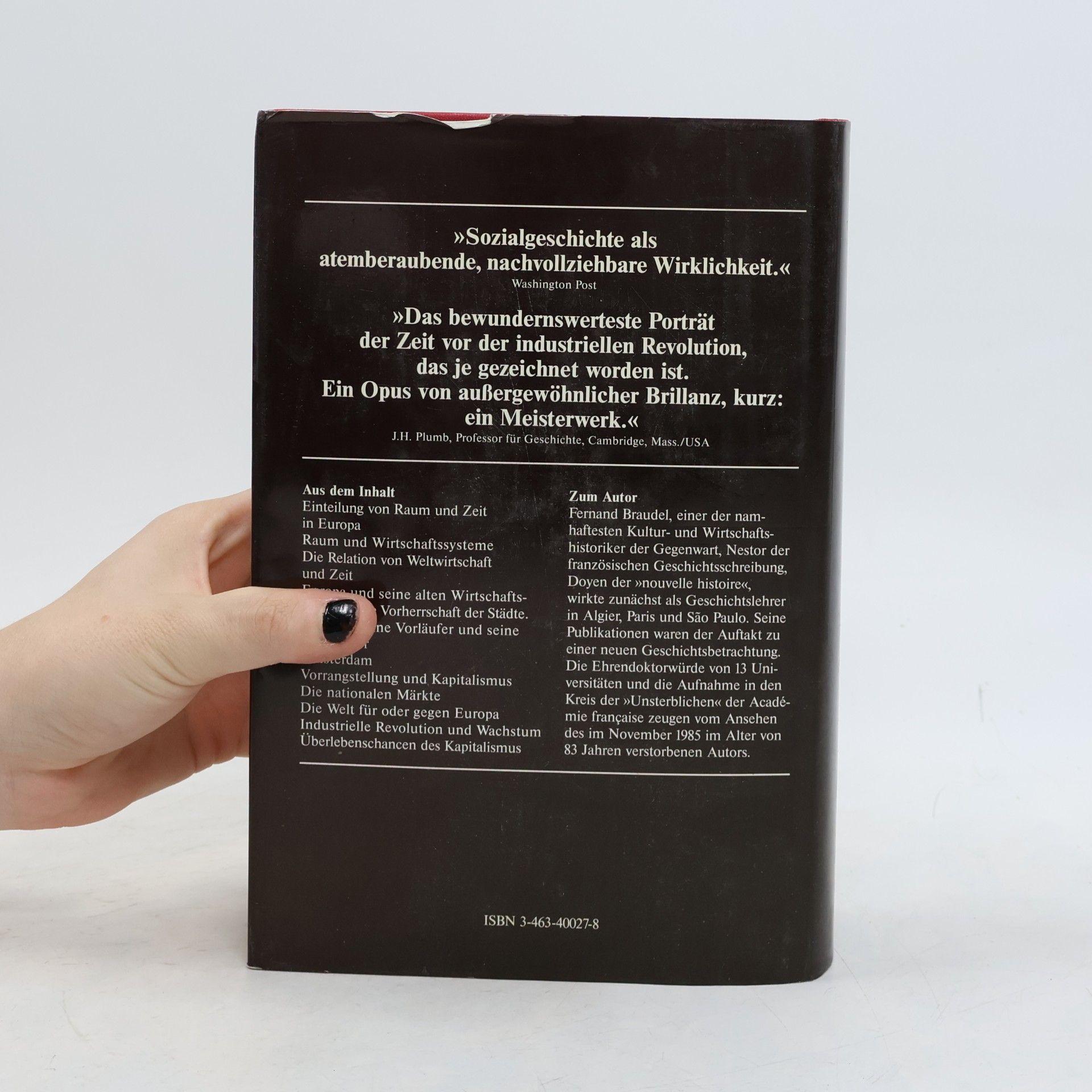 Fernard Braudel Sozialgeschichte des 15.-18. Jahrhunderts: Aufbruch zur Weltwirstchaft