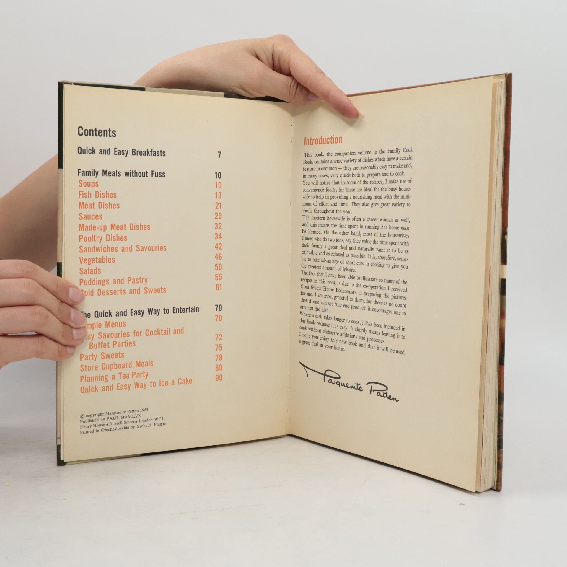 Patten Marguerite Quick & Easy. Cookbook in colour.