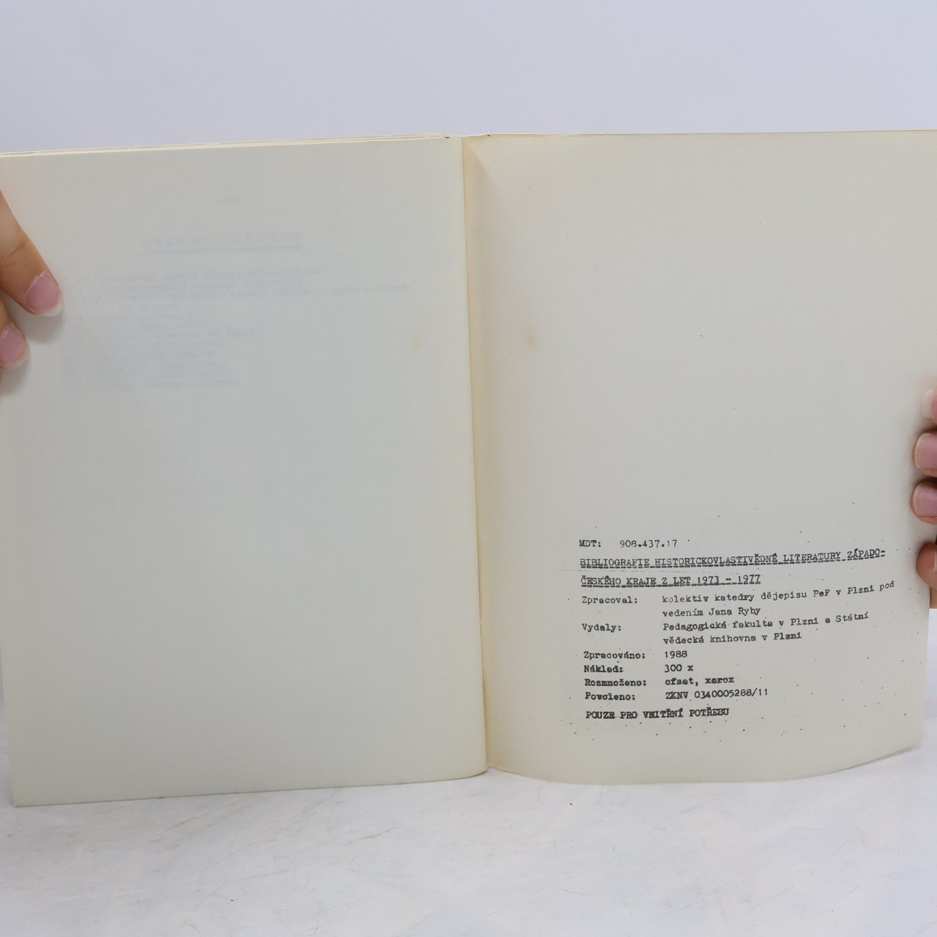 Kolektiv autorů Bibliografie historickovlastivědné literatury Plzeňska z let 1973-1977