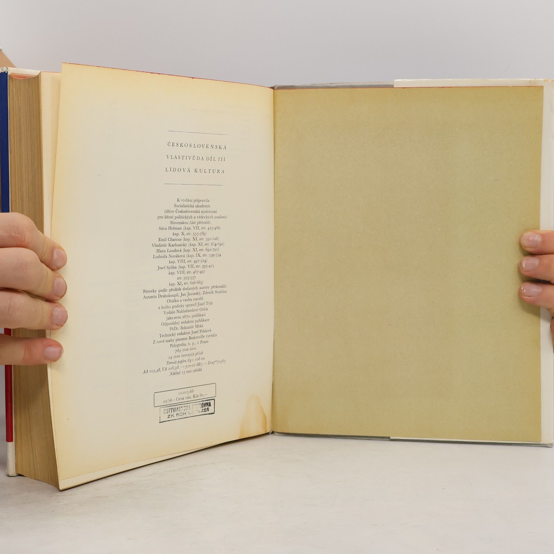 Autorenkollektiv Československá vlastivěda díl III. Lidová kultura