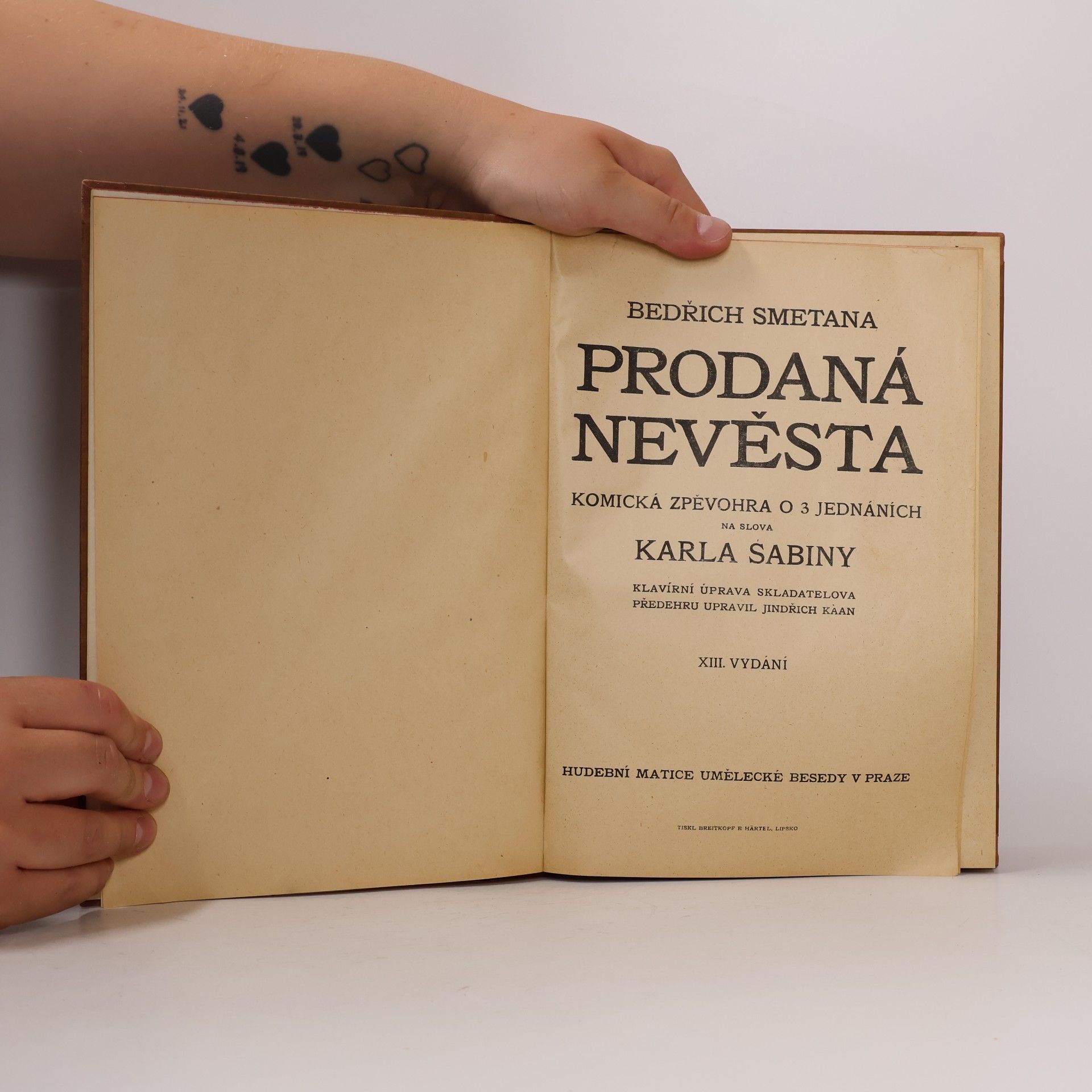Bedřich Smetana Prodaná nevěsta Prodaná nevěsta komická zpěvohra o 3 jednáních na slova Karla Sabiny