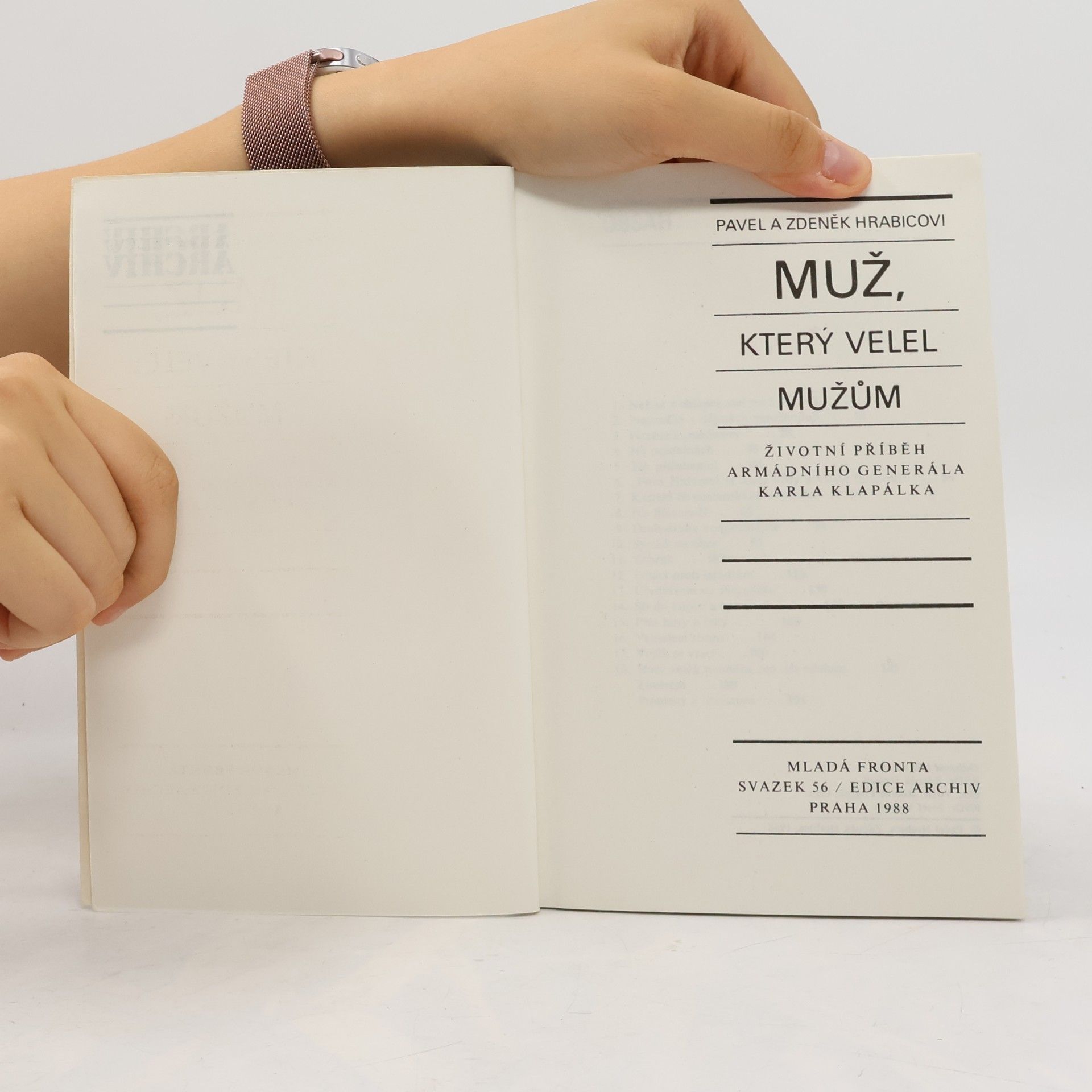 Pavel Hrabica Muž, který velel mužům