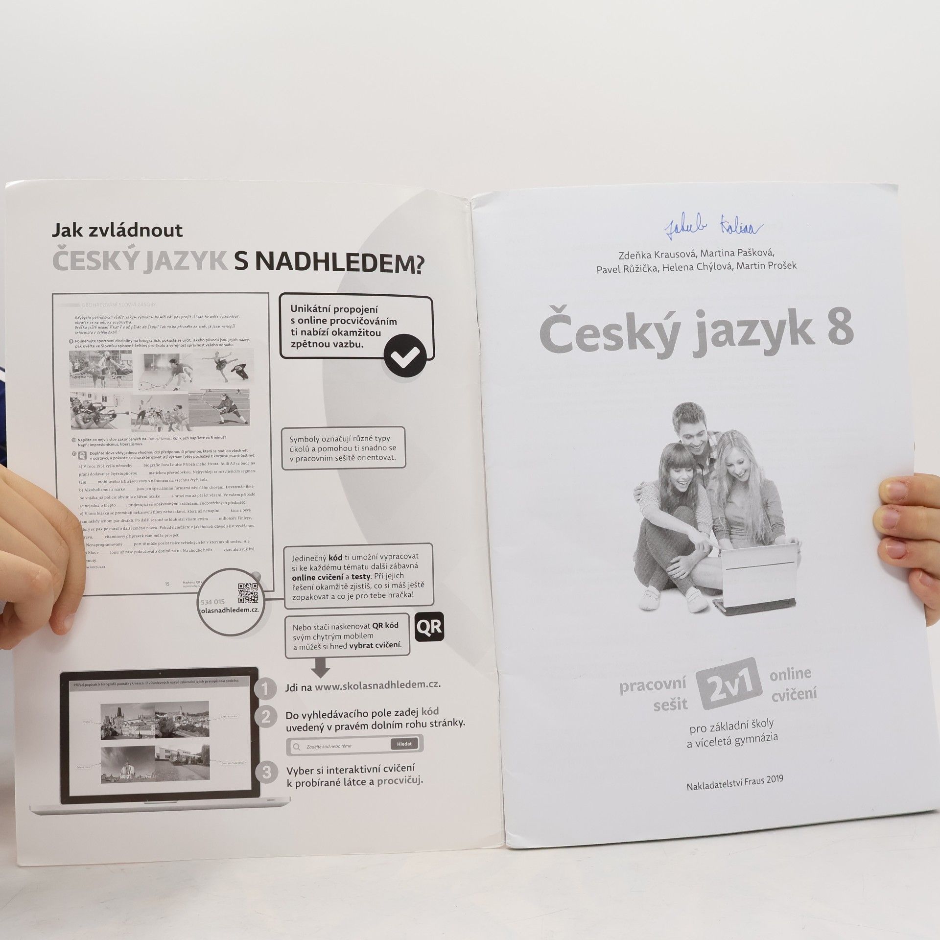 Zdeňka Krausová Český jazyk 8 : pracovní sešit 2 v 1 pro základní školy a víceletá gymnázia : online cvičení