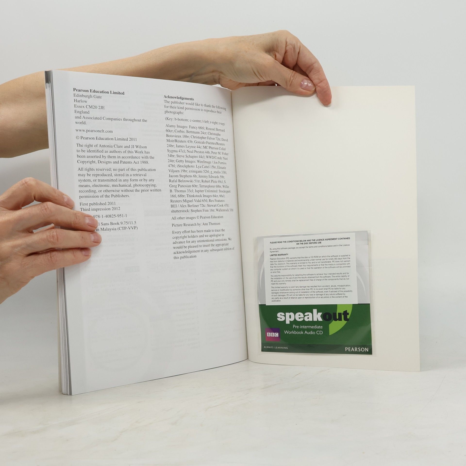Antonia Clare Speakout. Pre-intermediate. Workbook with key