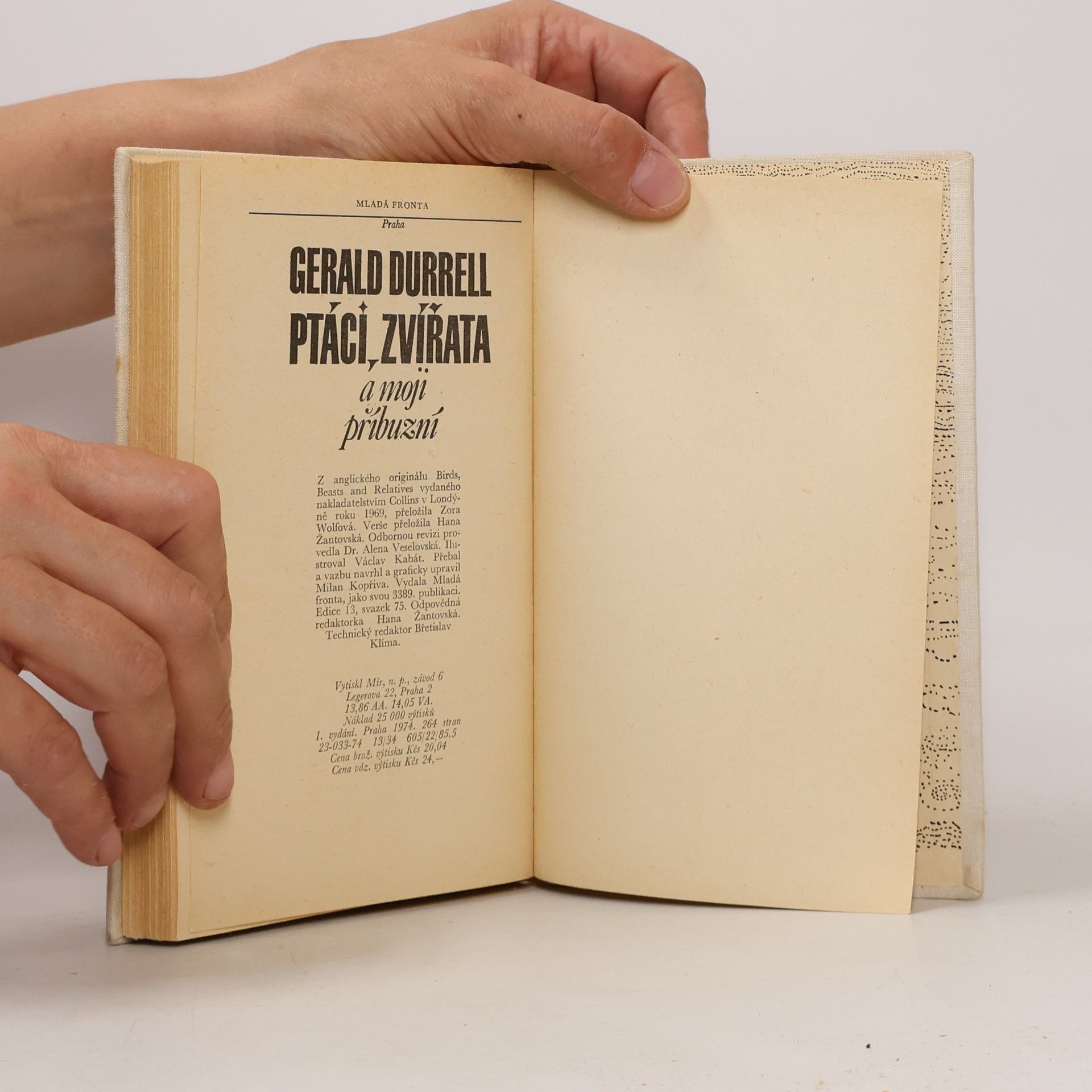 Gerald Durrell Ptáci, zvířata a moji příbuzní