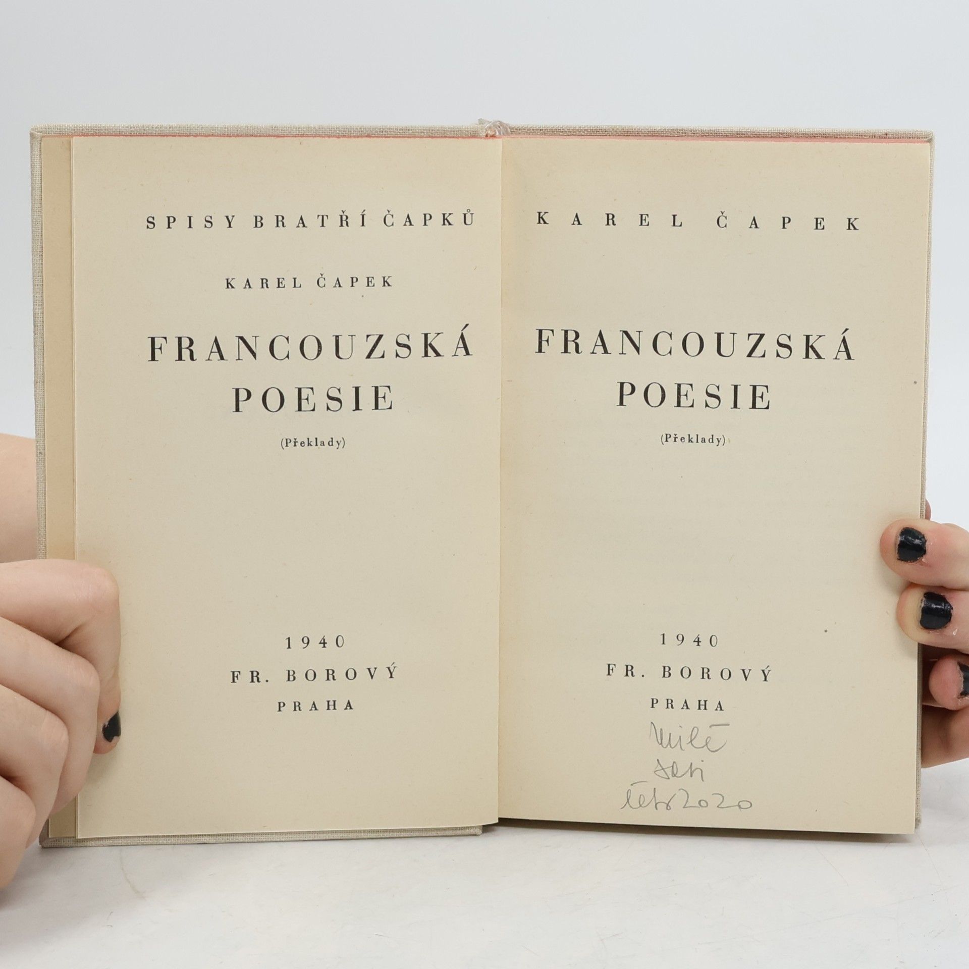Karel Čapek Francouzská poesie