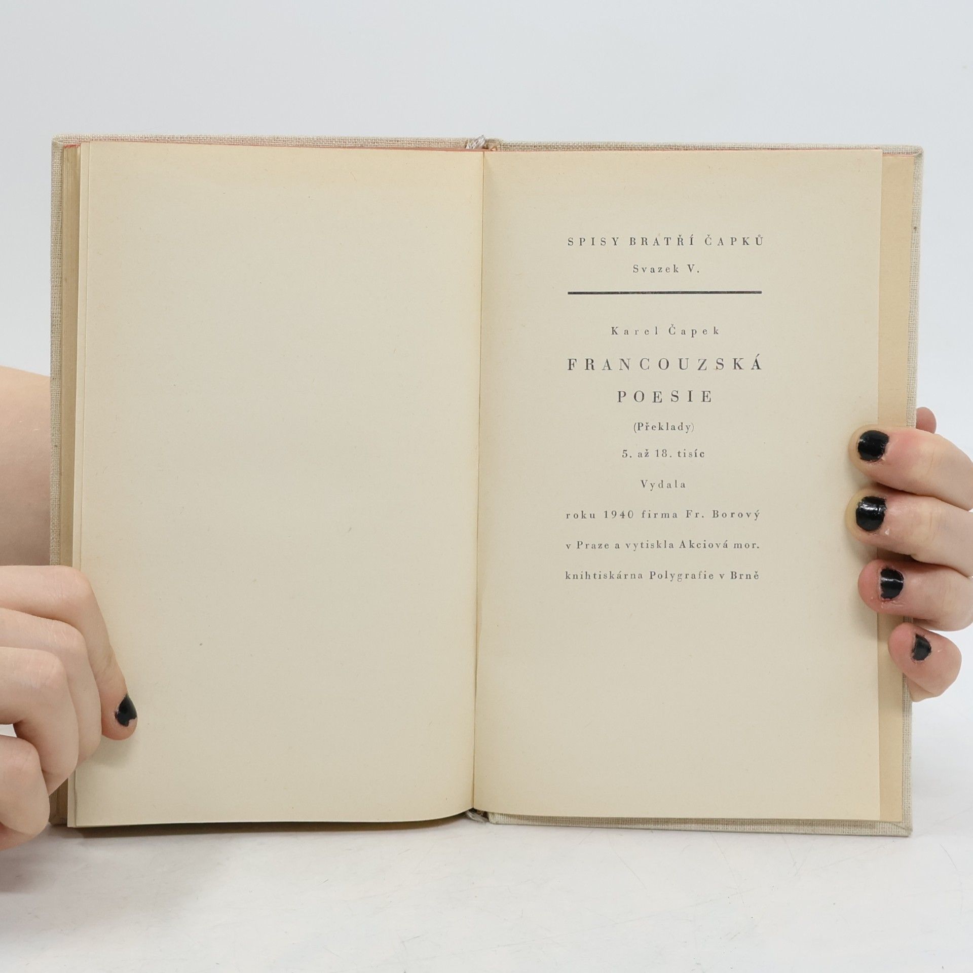 Karel Čapek Francouzská poesie