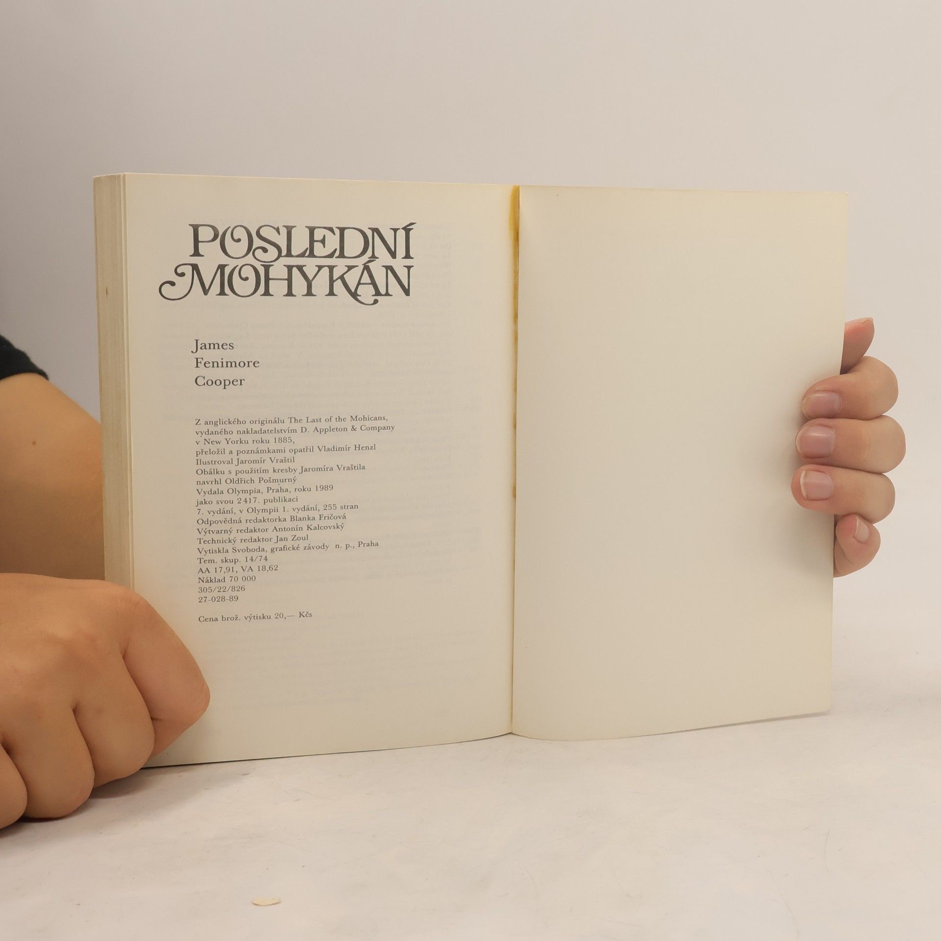 James Fenimore Cooper Poslední Mohykán