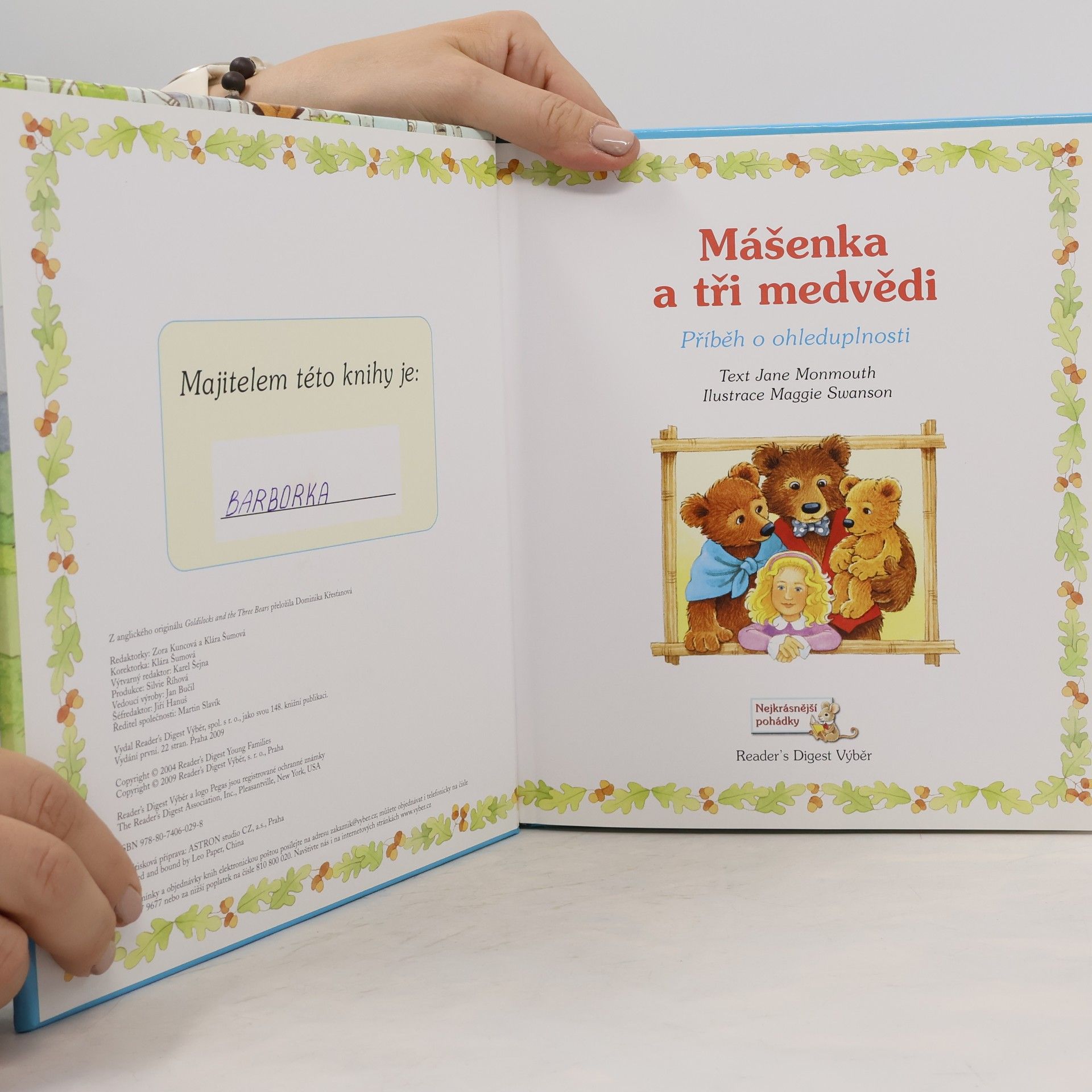 Jane Monmouth Mášenka a tři medvědi: Příběh o ohleduplnosti