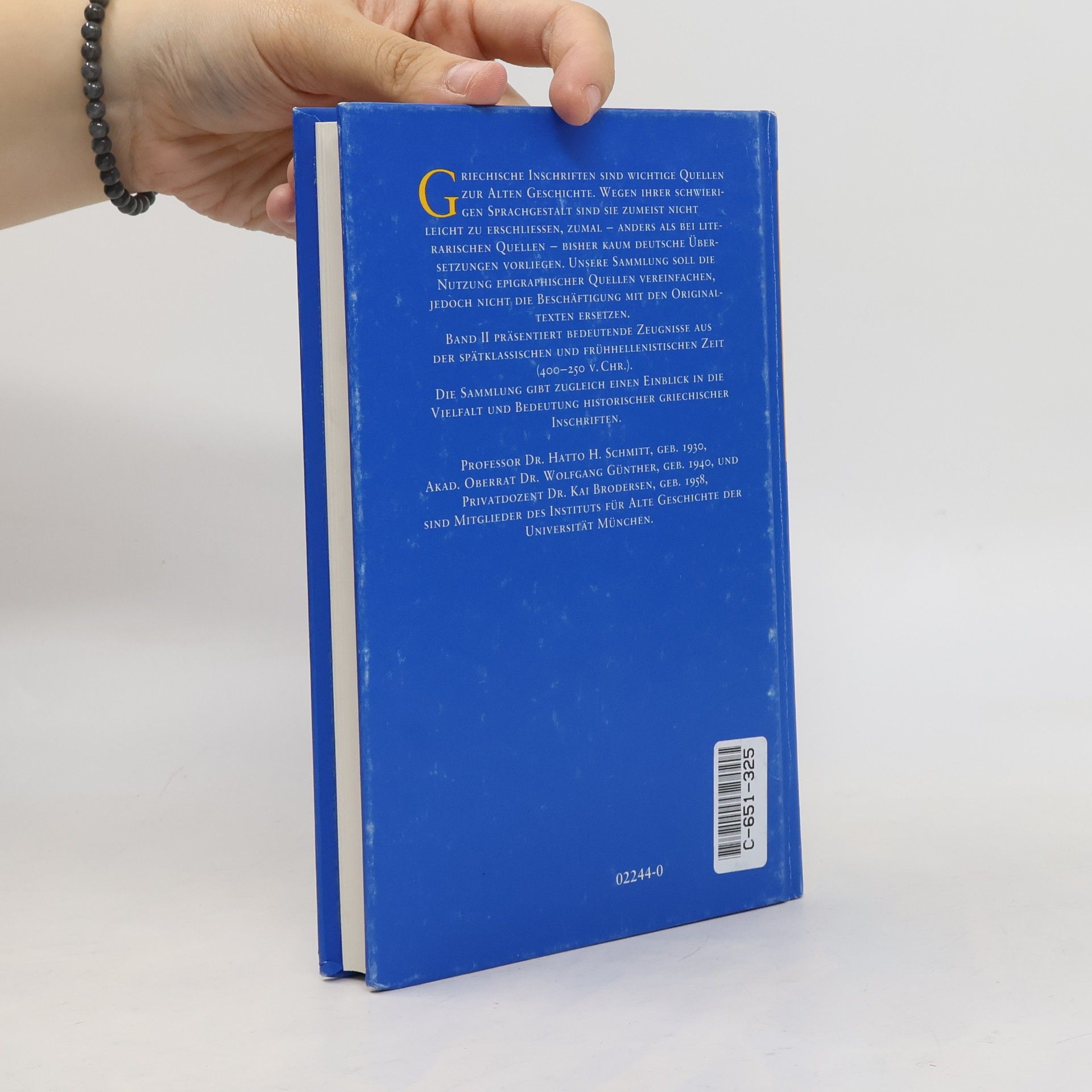 Kai Brodersen Historische griechische Inschriften in Übersetzung