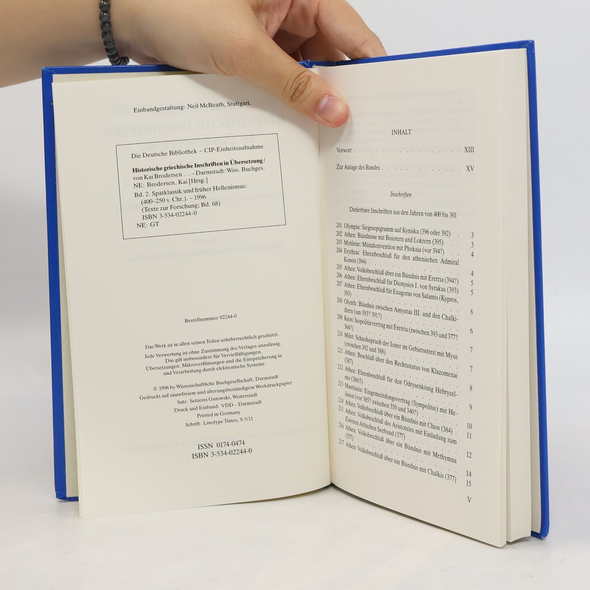Kai Brodersen Historische griechische Inschriften in Übersetzung