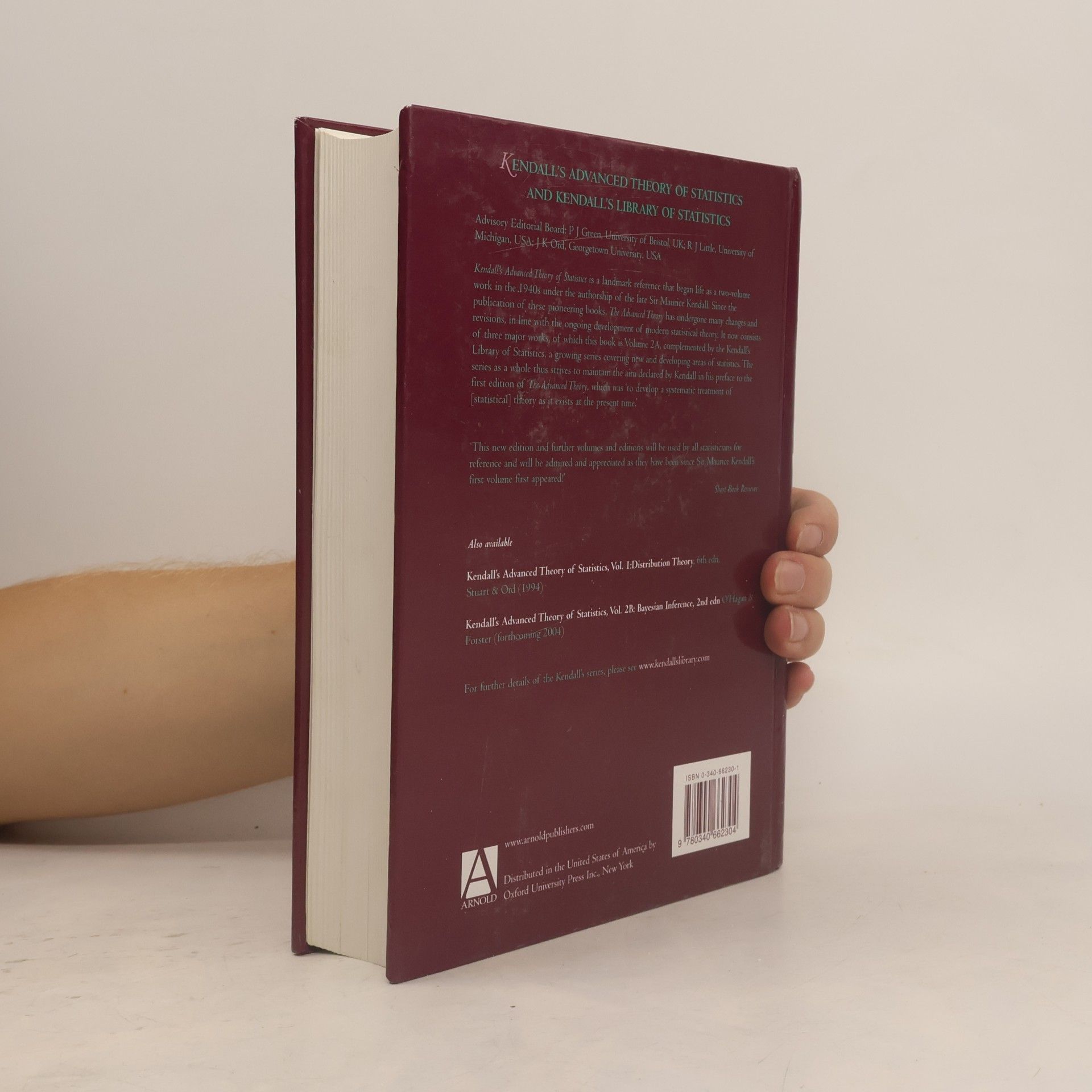 Maurice George Kendall Kendall's Library of Statistics - 2A: Kendall's Advanced Theory of Statistics