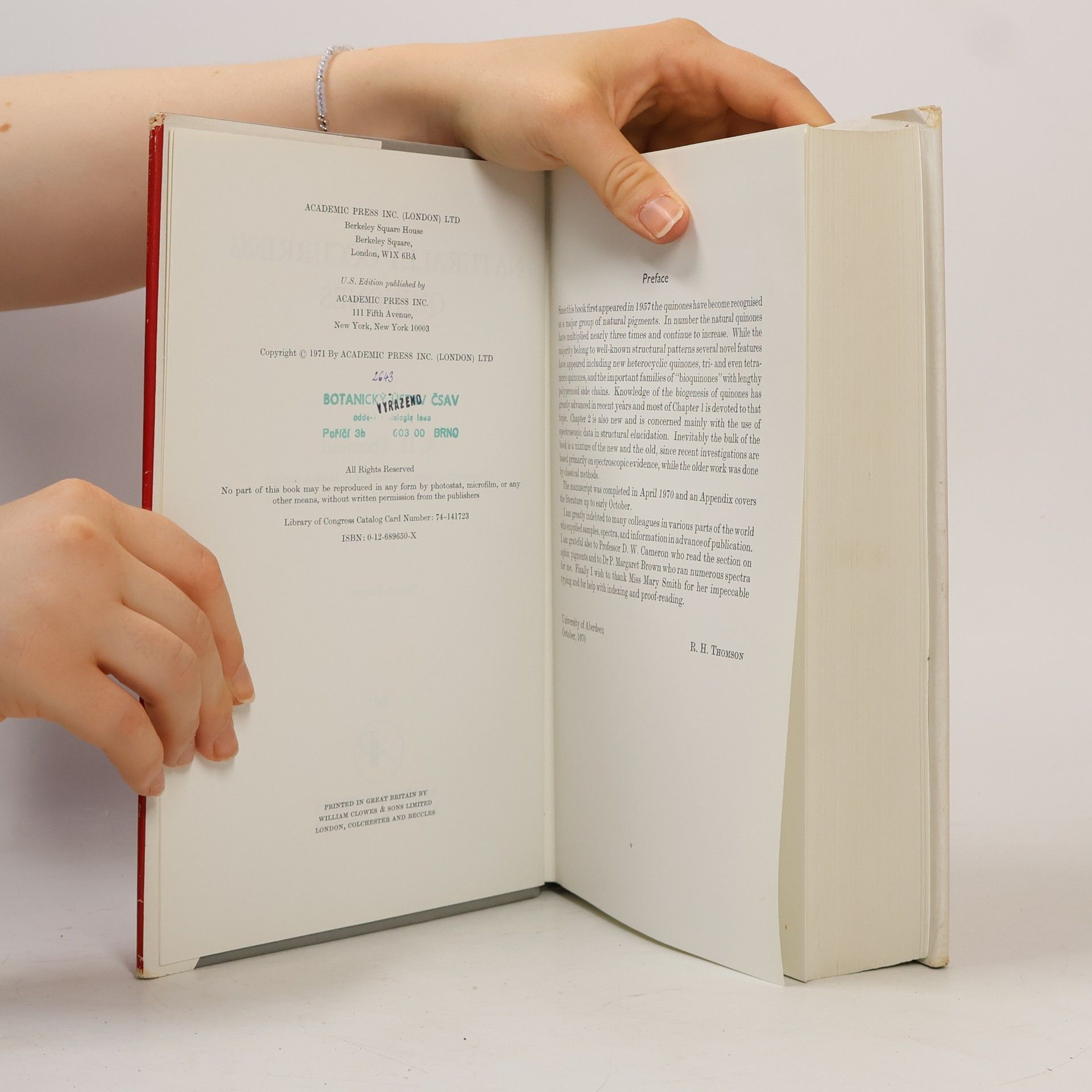 R. H. Thomson Naturally Occurring Quinones