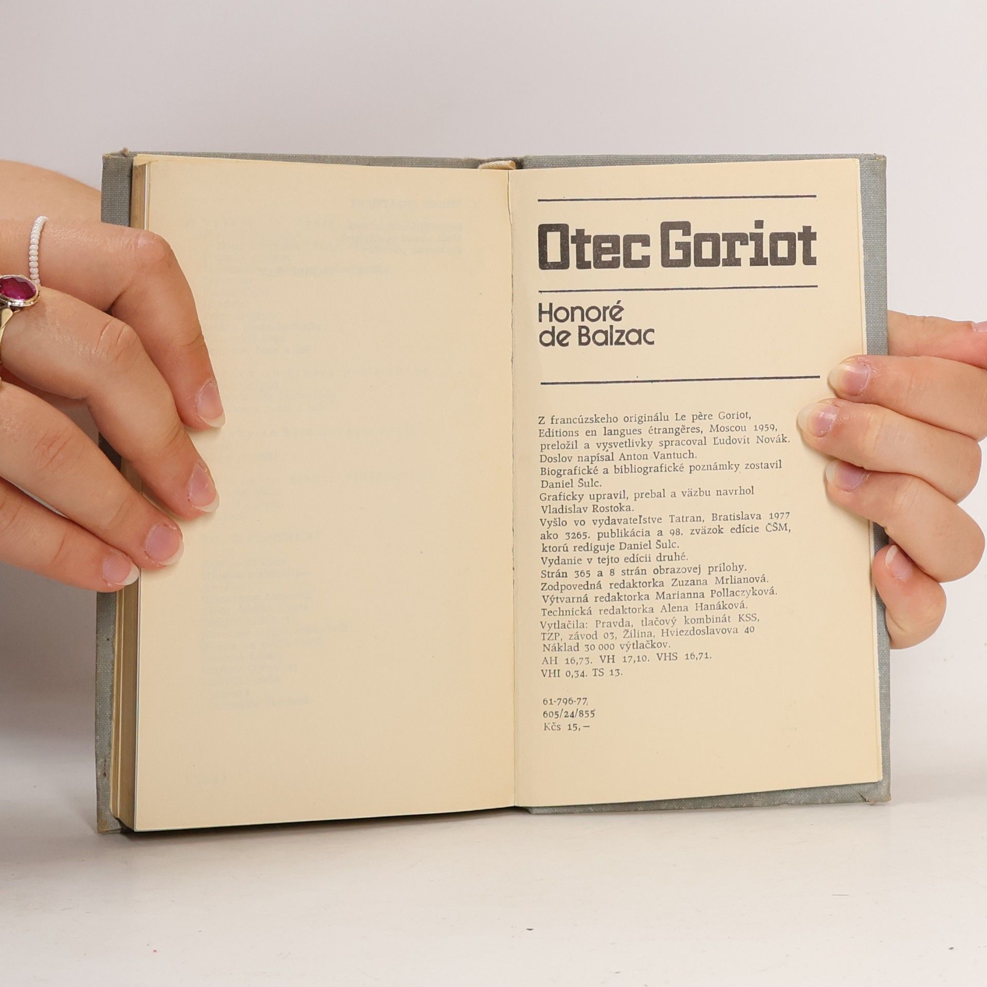 Honoré de Balzac Otec Goriot