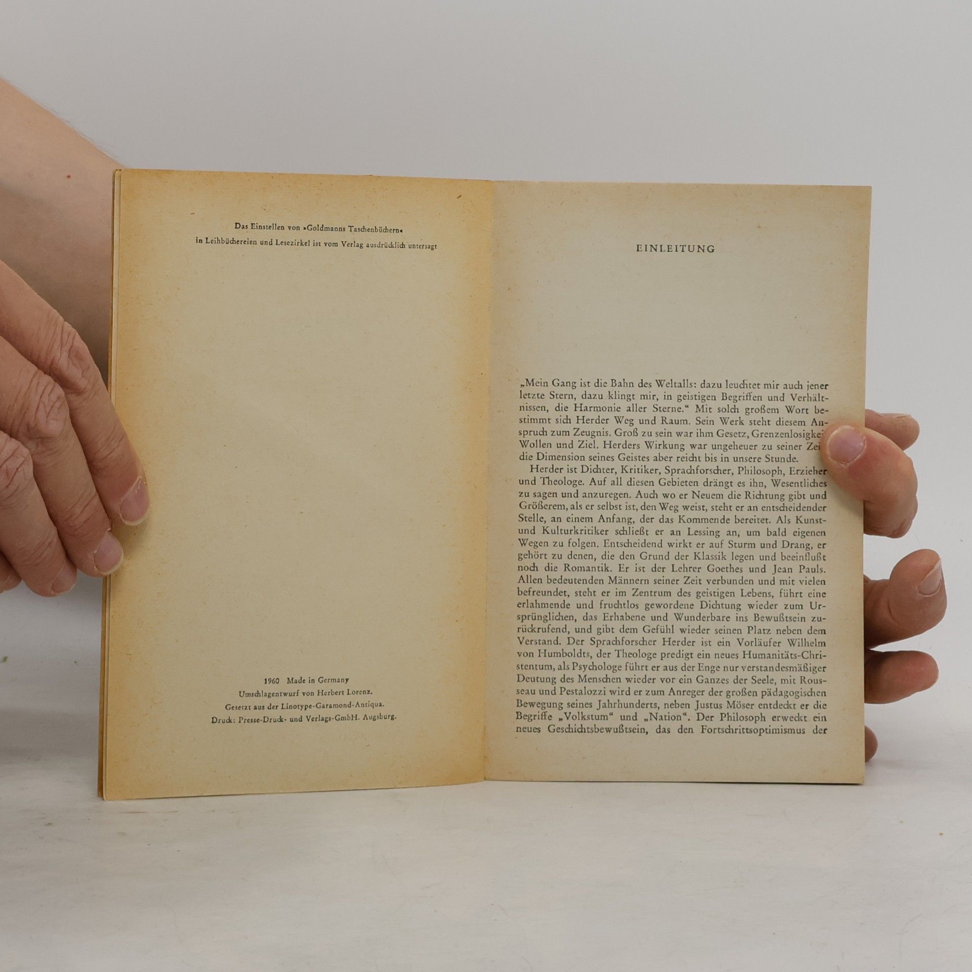 Johann Gottfried Herder Schriften