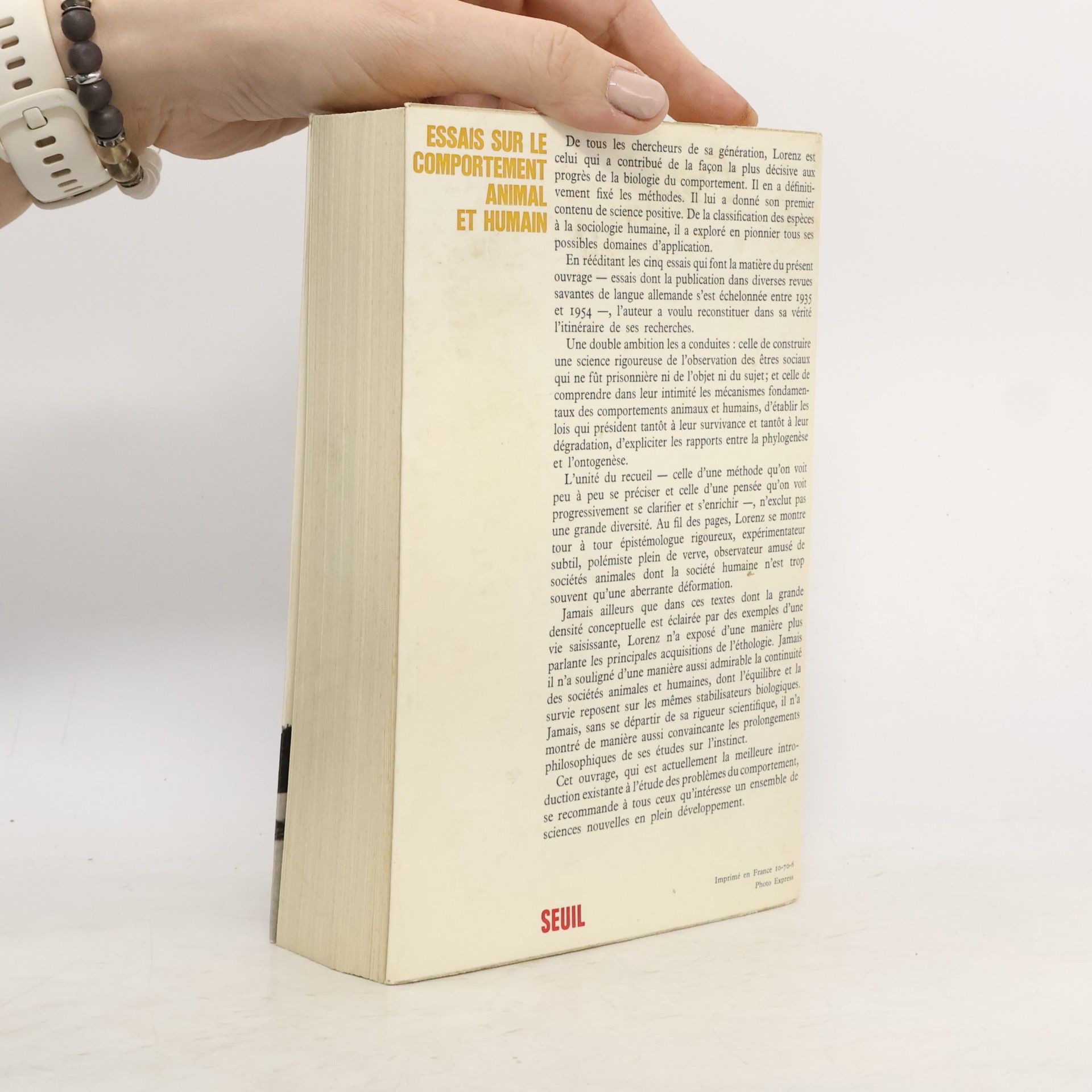 Konrad Lorenz Essais sur le comportement animal et humain
