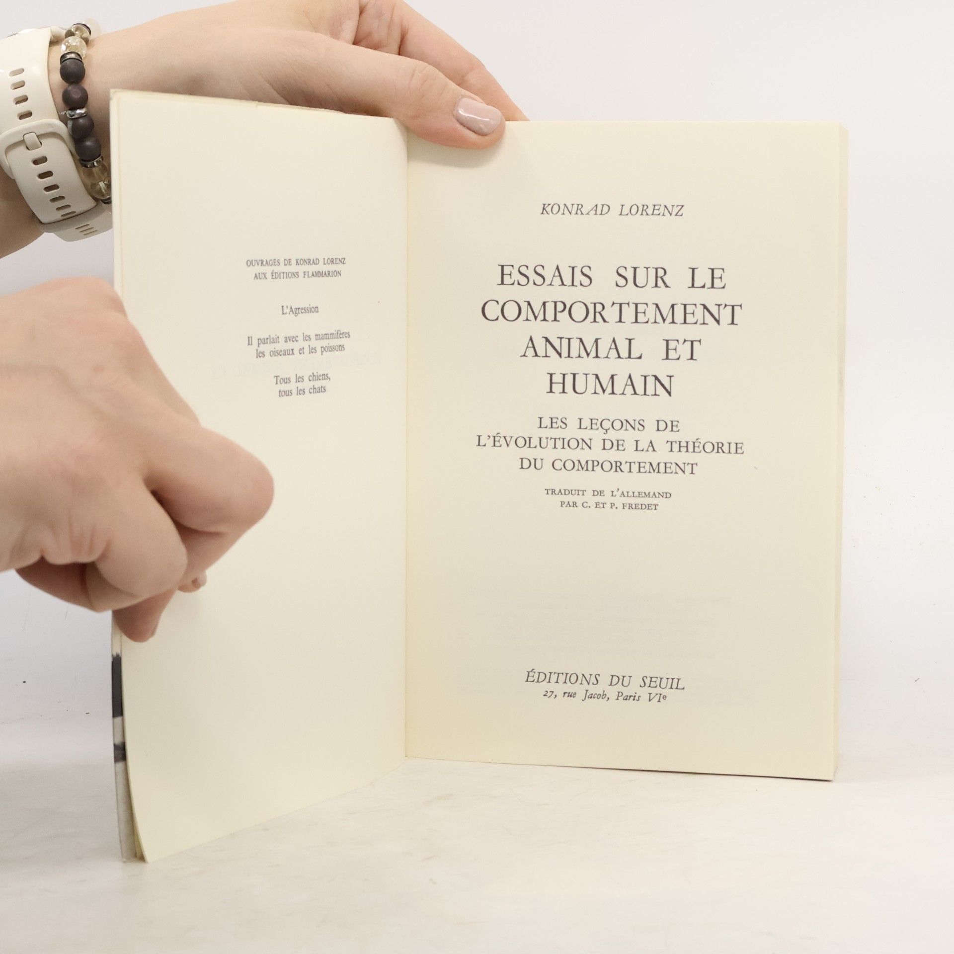 Konrad Lorenz Essais sur le comportement animal et humain