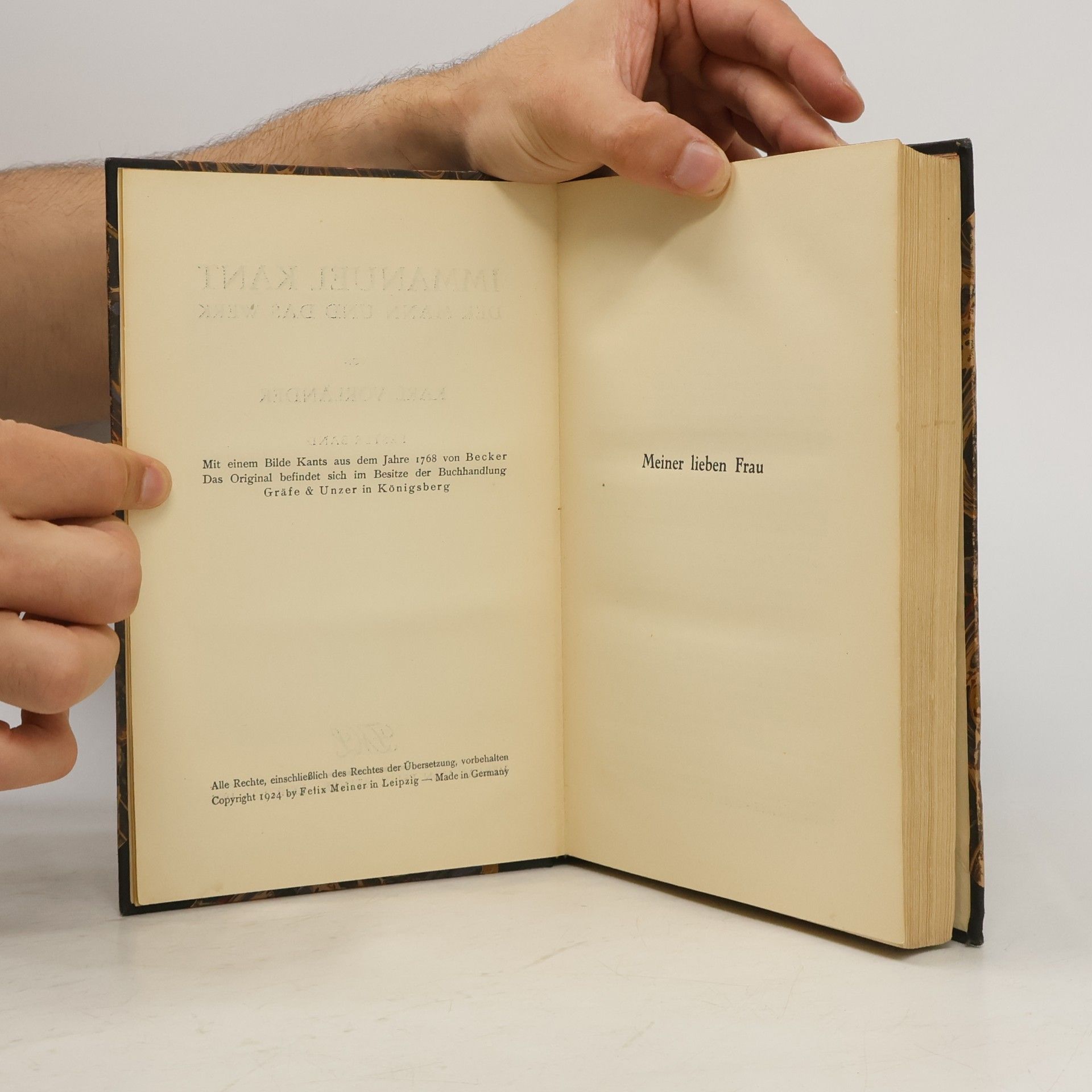 Carl Vorländer Immanuel Kant - Der Mann und das Werk I.