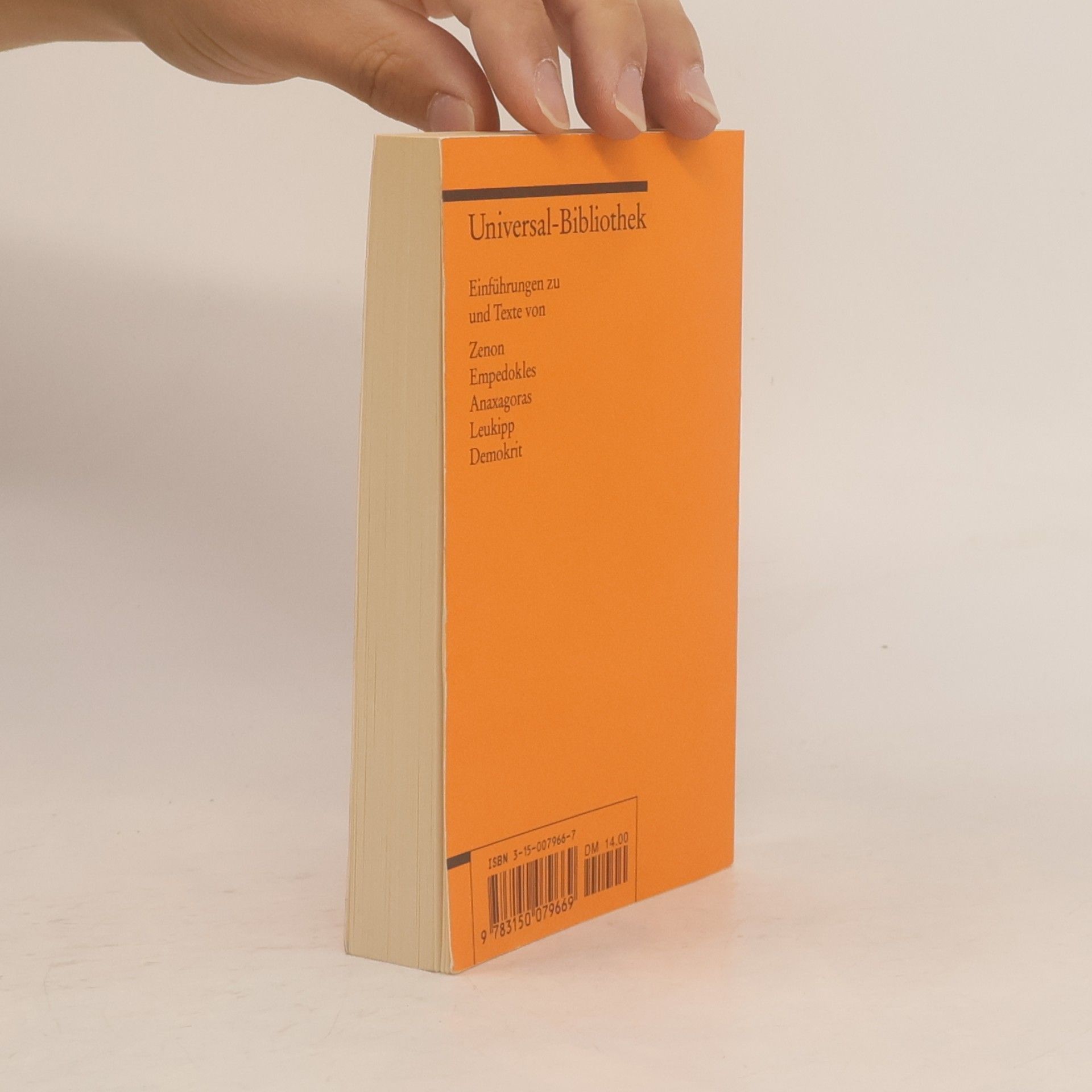 J. Mansfeld Die Vorsokratiker. II, Zenon, Empedokles, Anaxagoras, Leukipp, Demokrit
