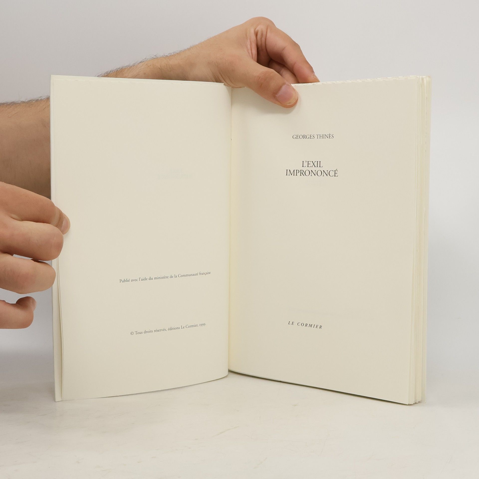 Georges Thinès L'exil imprononcé