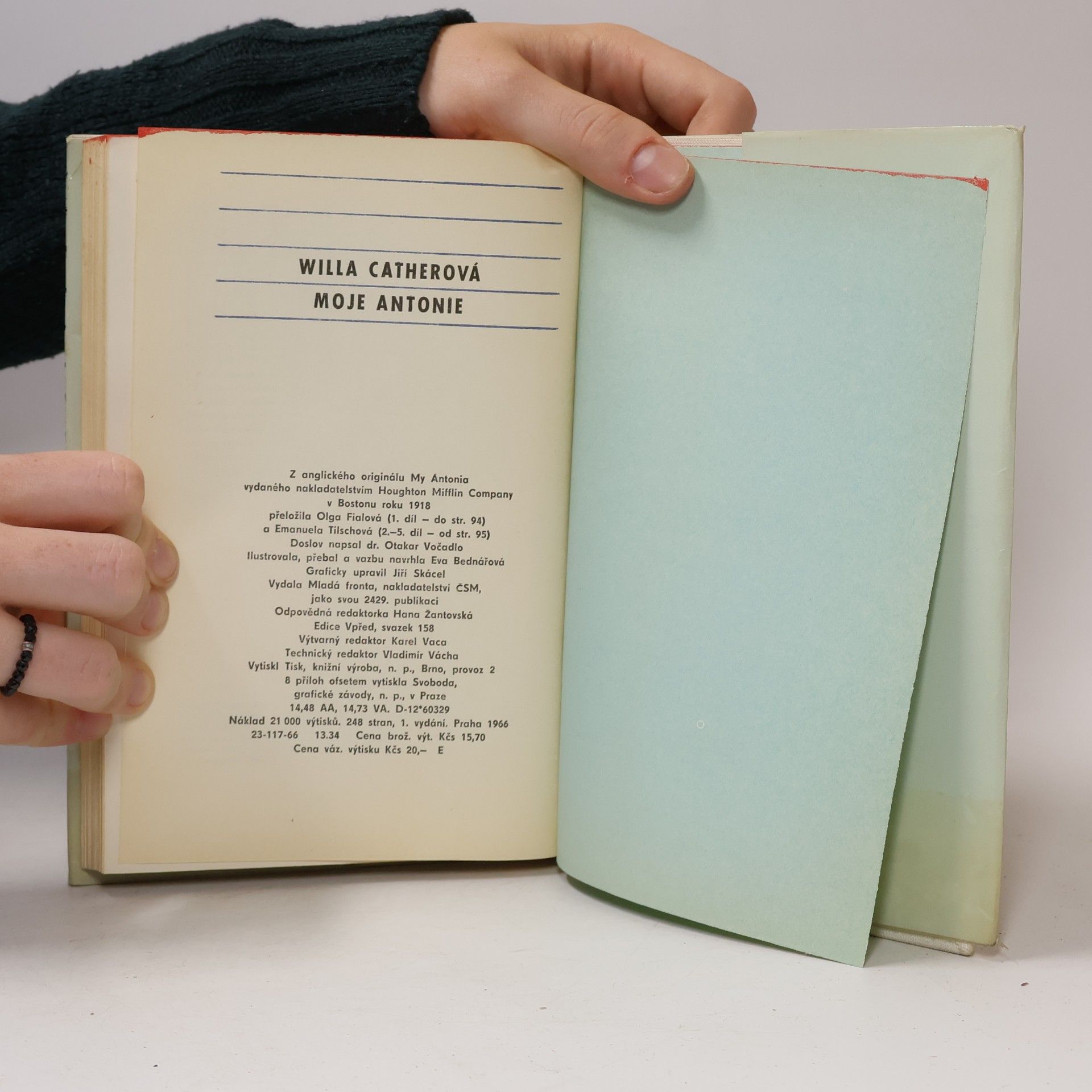 Willa Sibert Cather Moje Antonie
