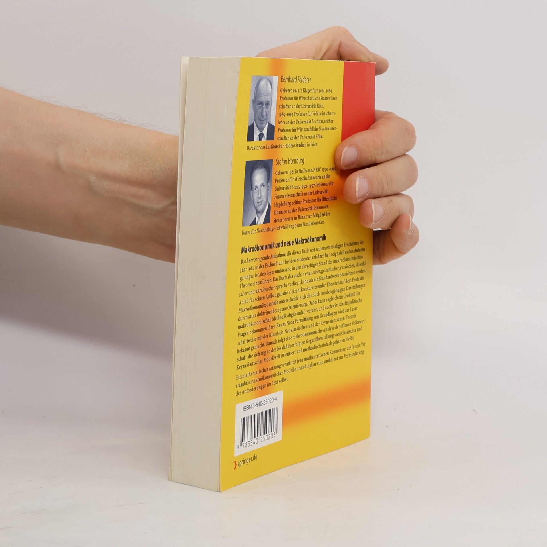 Bernhard Felderer Makroökonomik und neue Makroökonomik