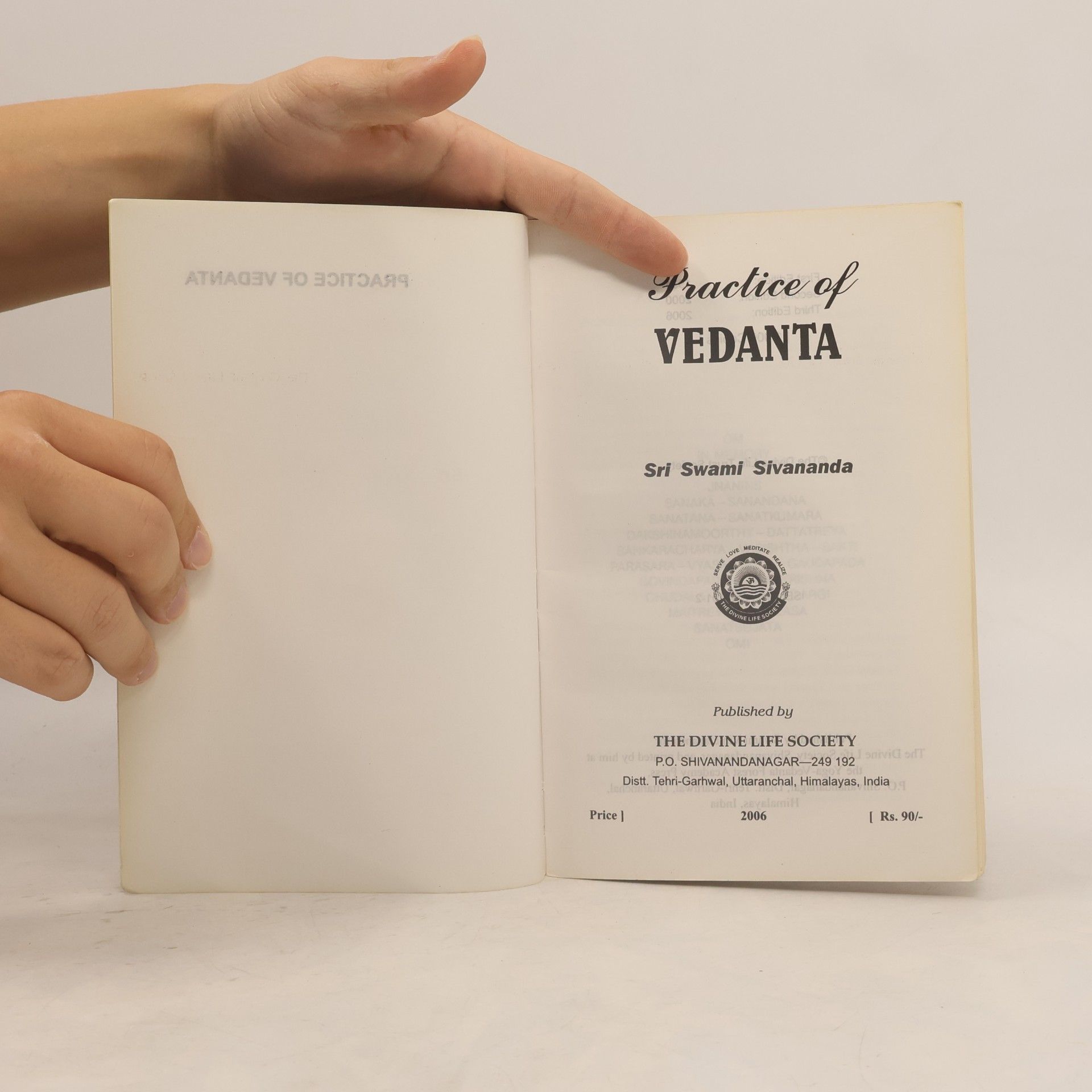 Šivánanda Sarasvatí Practice of Vedanta