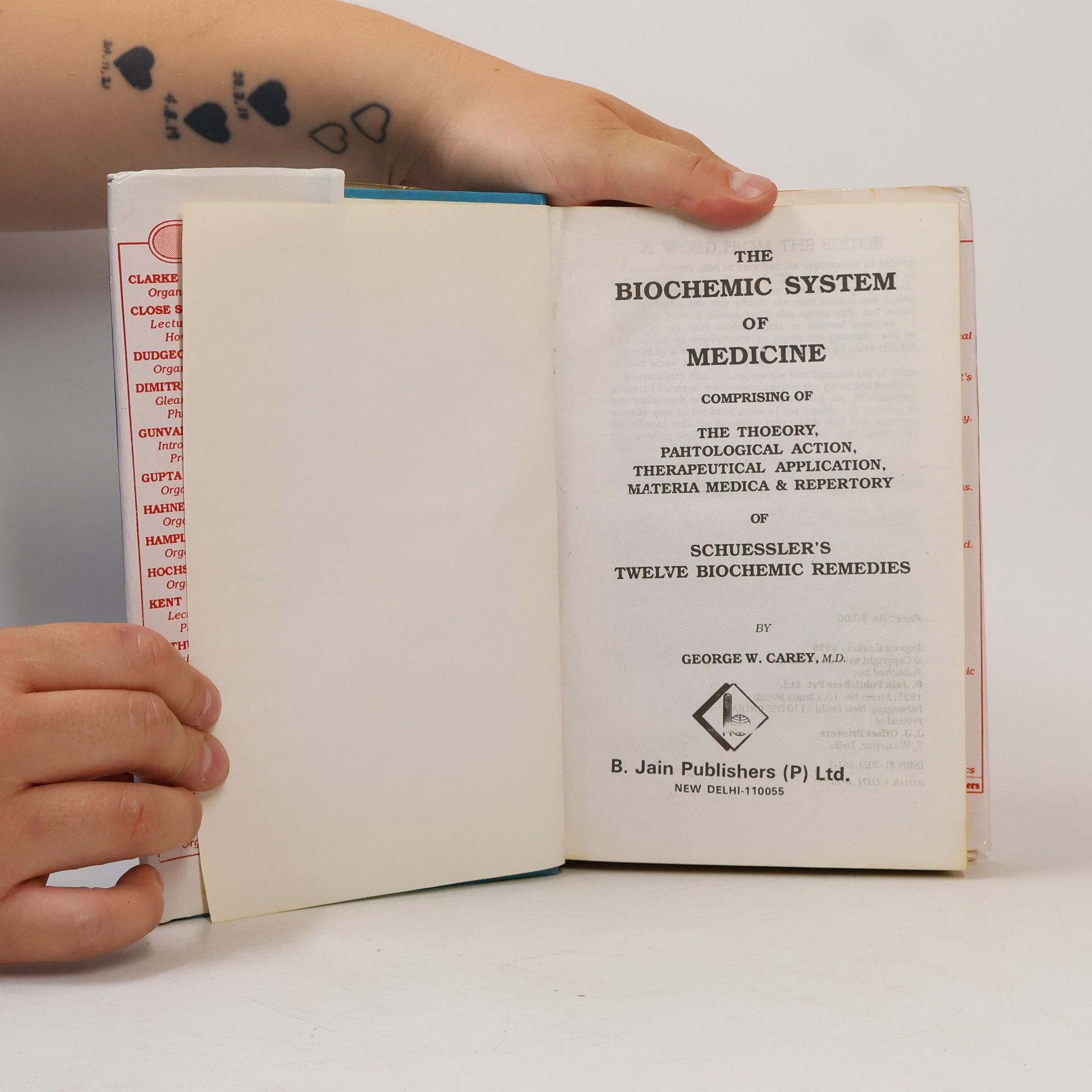 George Washington Carey The Biochemic System of Medicine