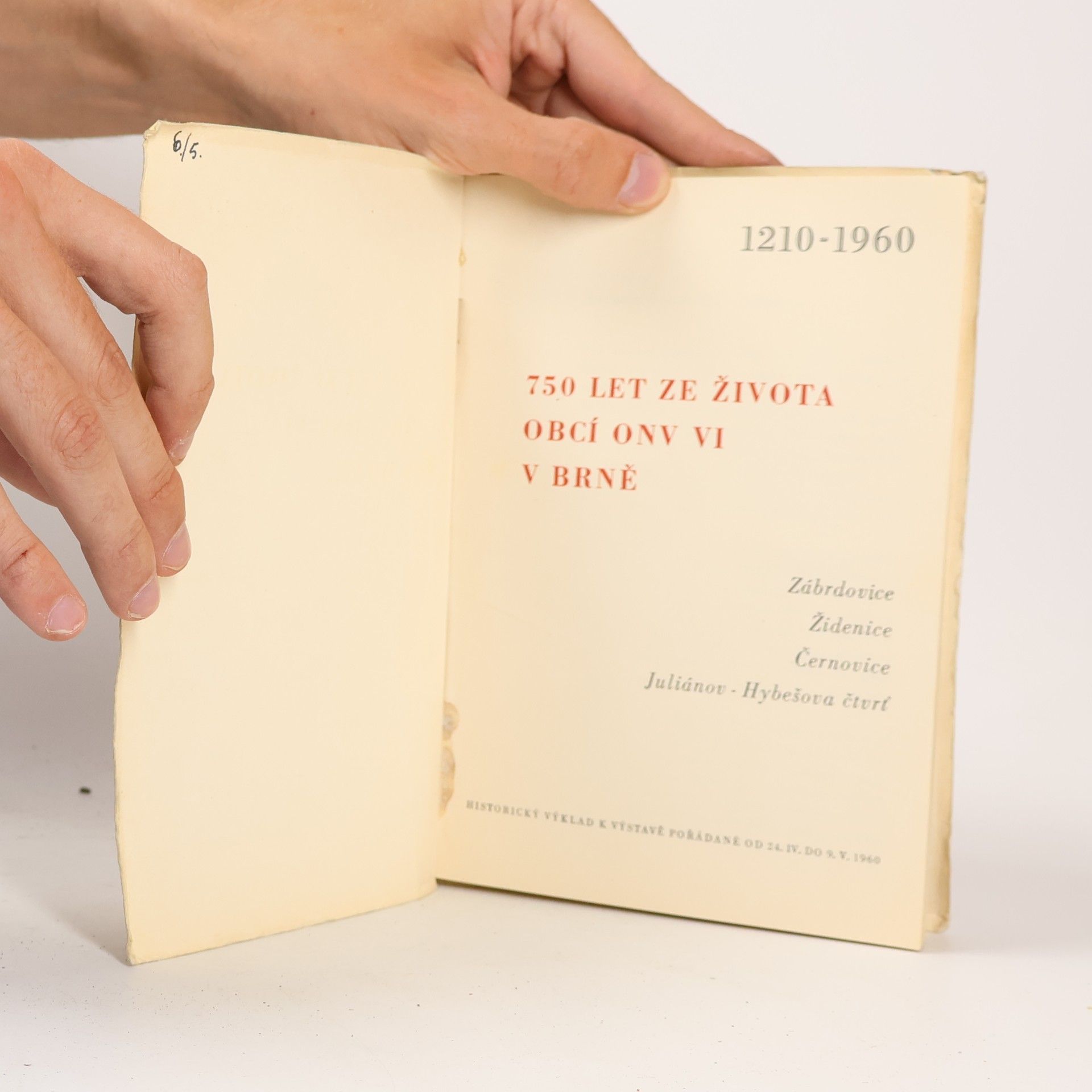 Autores varios 750 let ze života obcí ONV VI v Brně