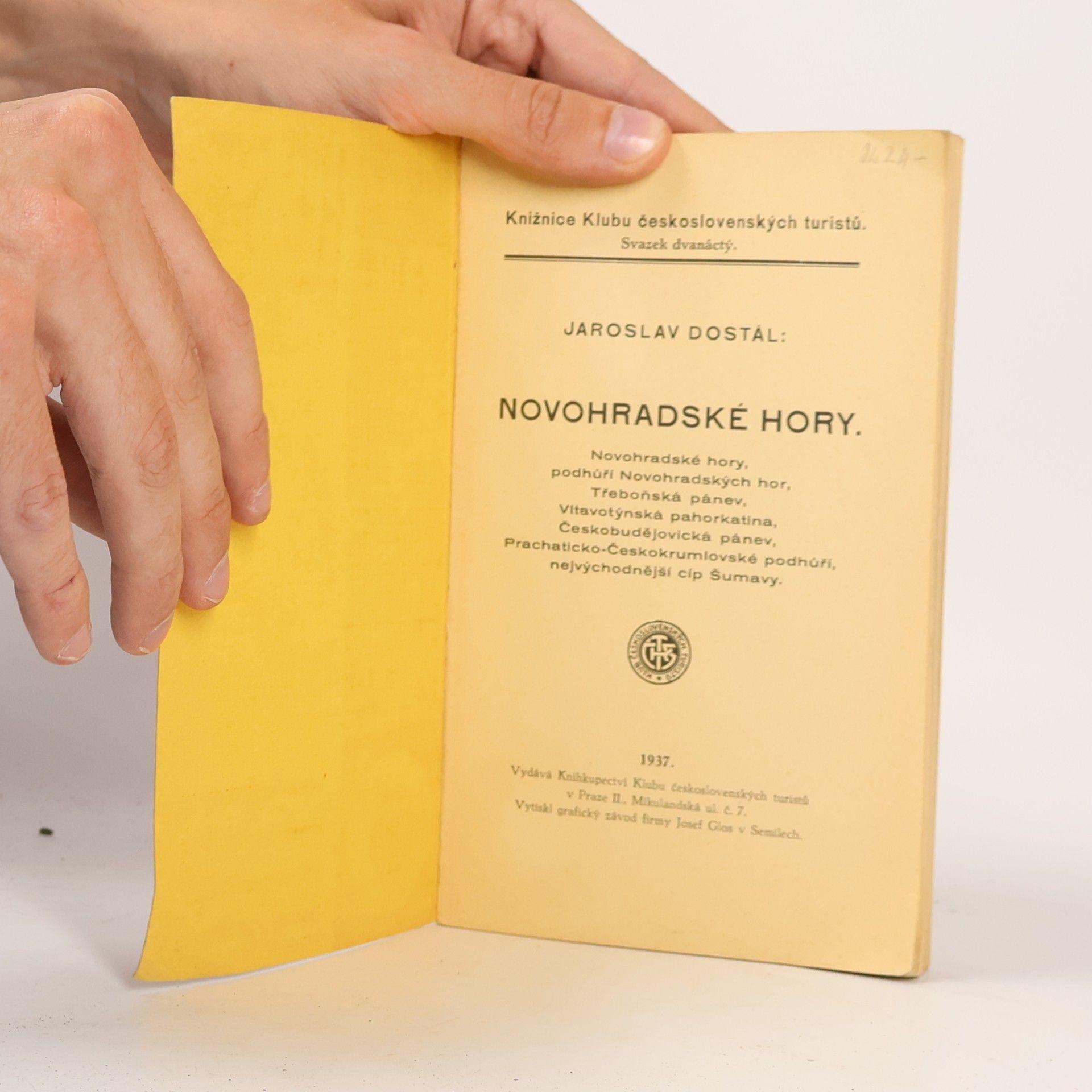 Jaroslav Dostál Knižnice KČST. Svazek dvanáctý. Novohradské hory