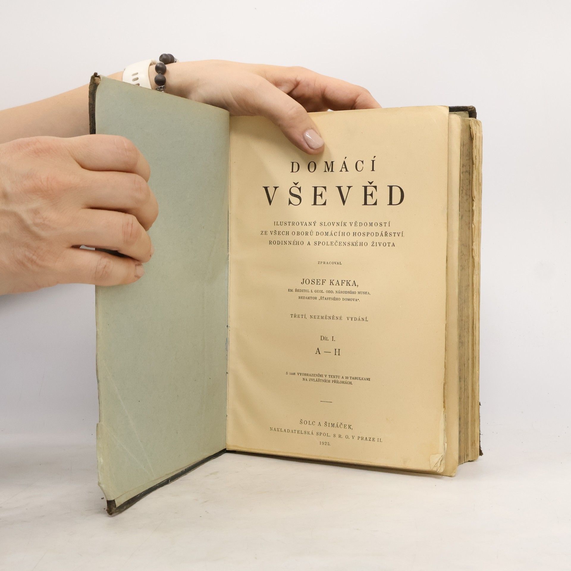 Kafka Josef Domácí vševěd. Díl I., A–H