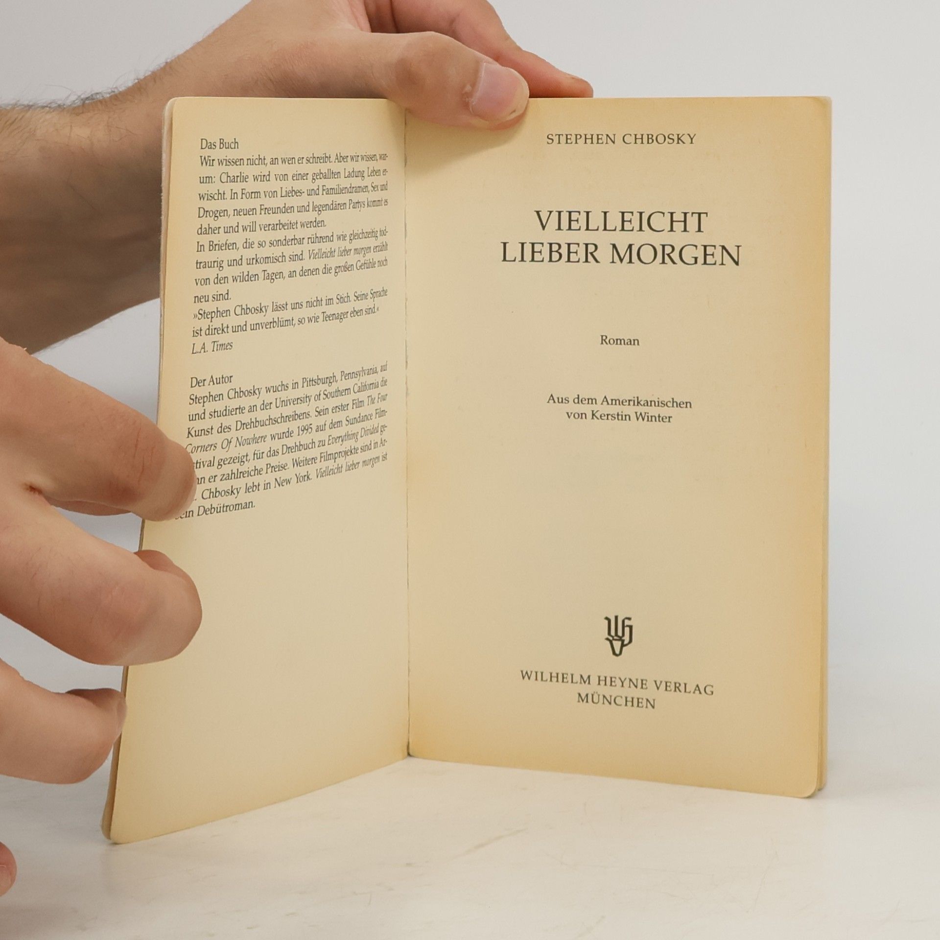 Stephen Chbosky Vielleicht lieber morgen