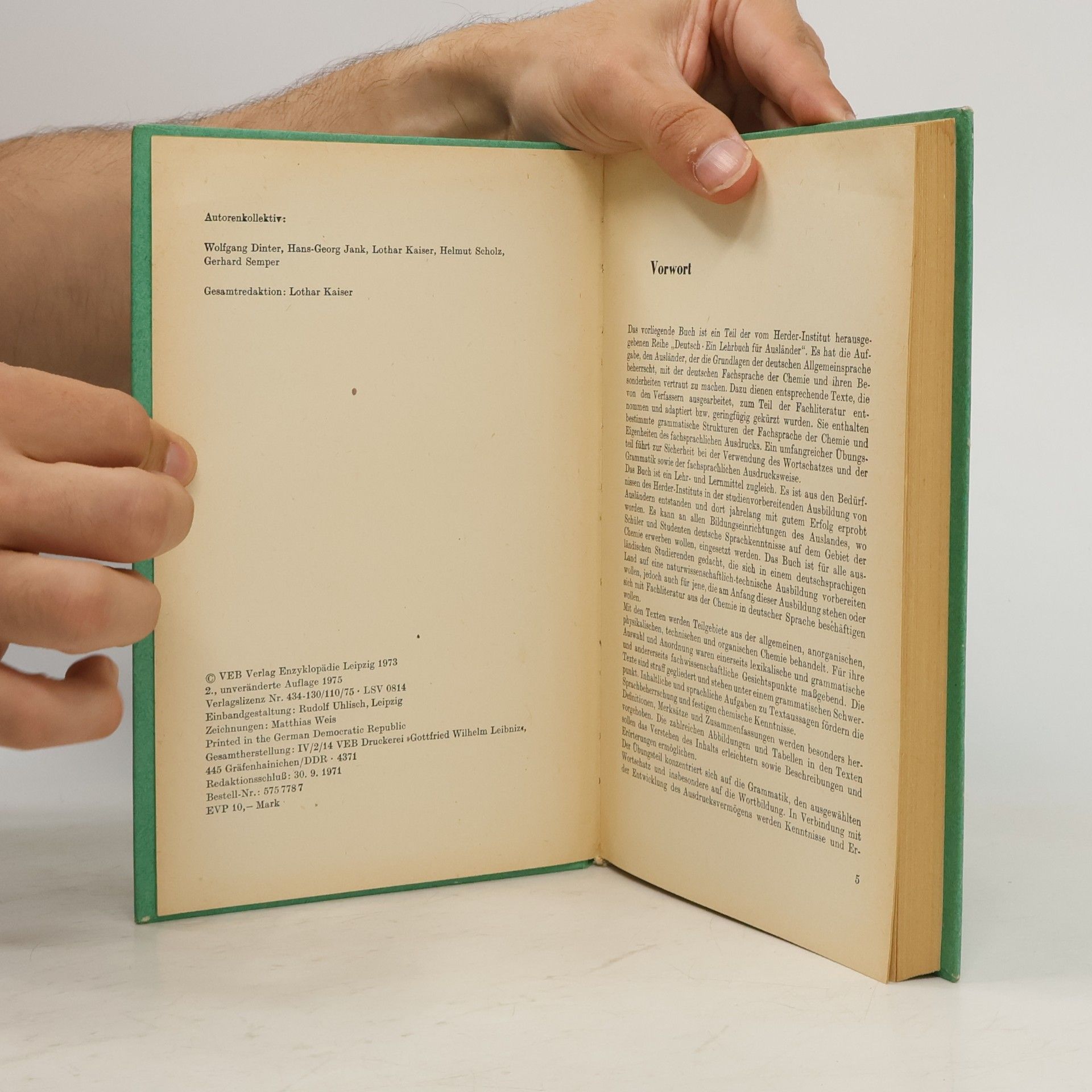 Autorenkollektiv Deutsch. Ein Lehrbuch für Auslander. Chemie