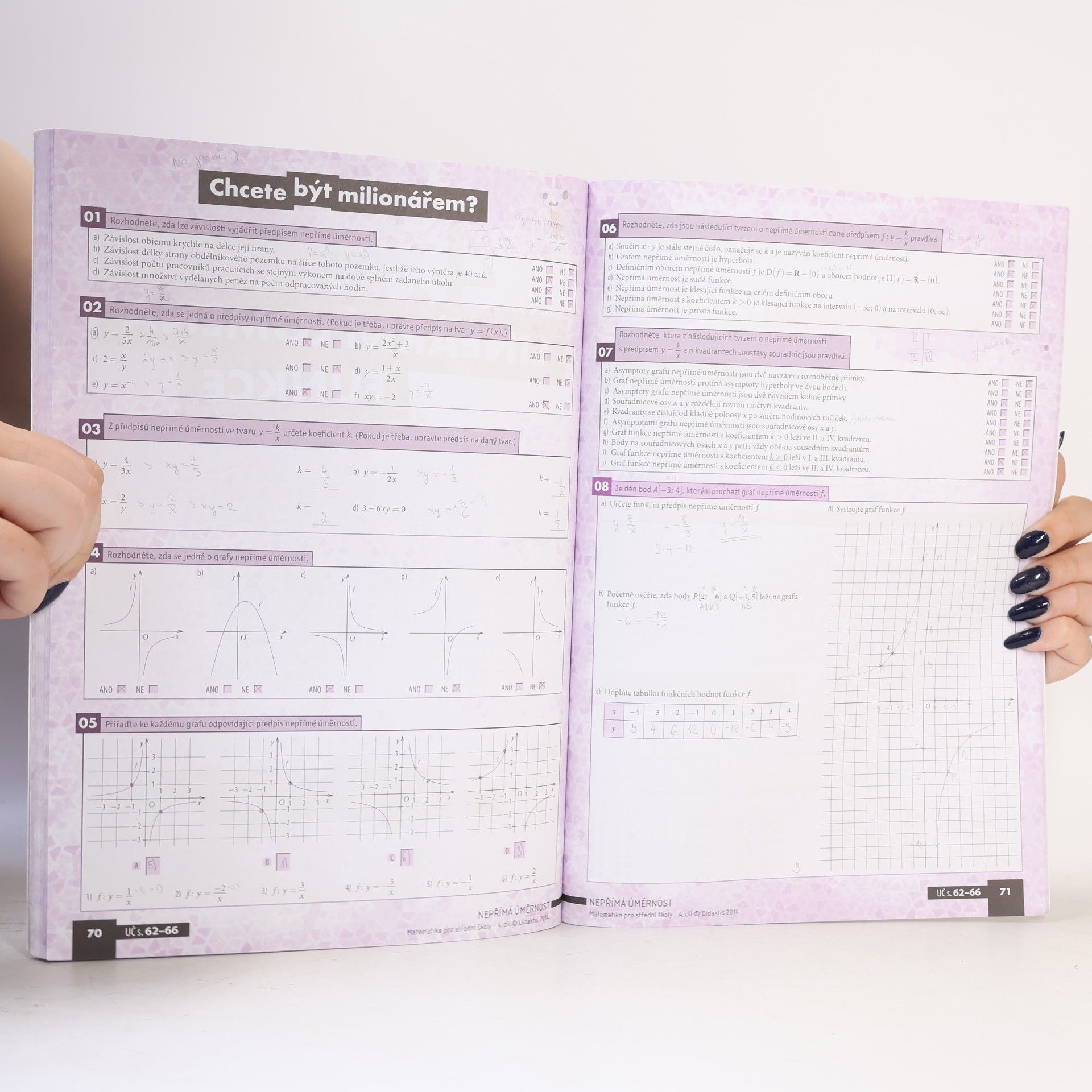 Magda Králová Matematika pro střední školy. 4. díl, Funkce I. Pracovní sešit