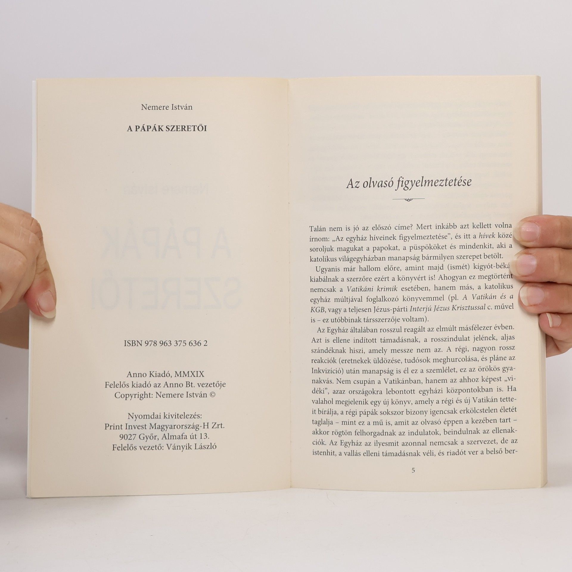 István Nemere A pápák szeretői
