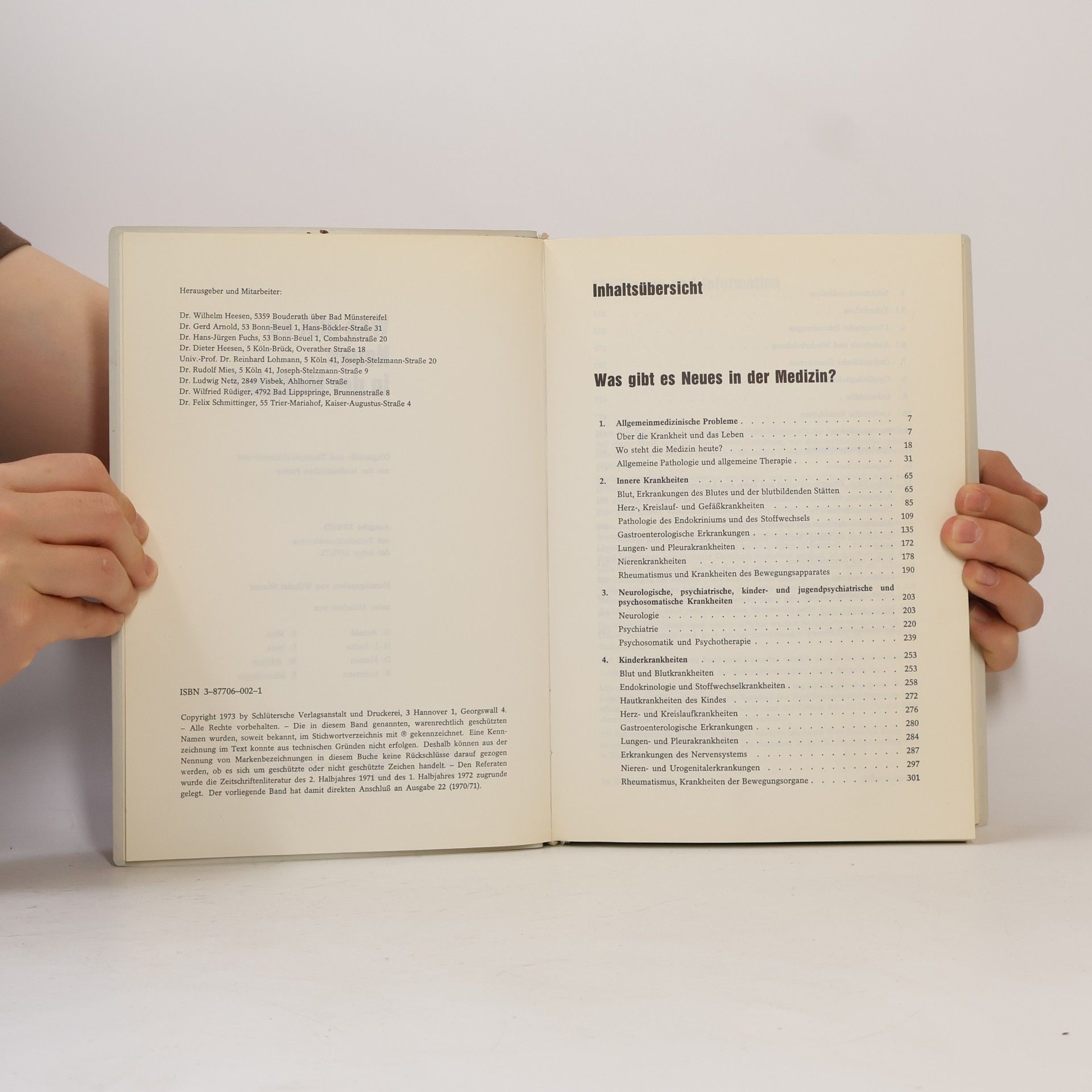 Wilhelm Heesen Was gibt es Neues in der Medizin? Ausgabe 23/1973. Mit Zeitschriftenreferaten der Jahre 1971/72