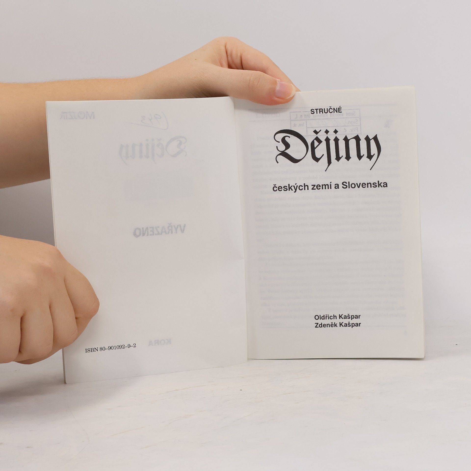 Oldřich Kašpar Stručné dějiny českých zemí a Slovenska