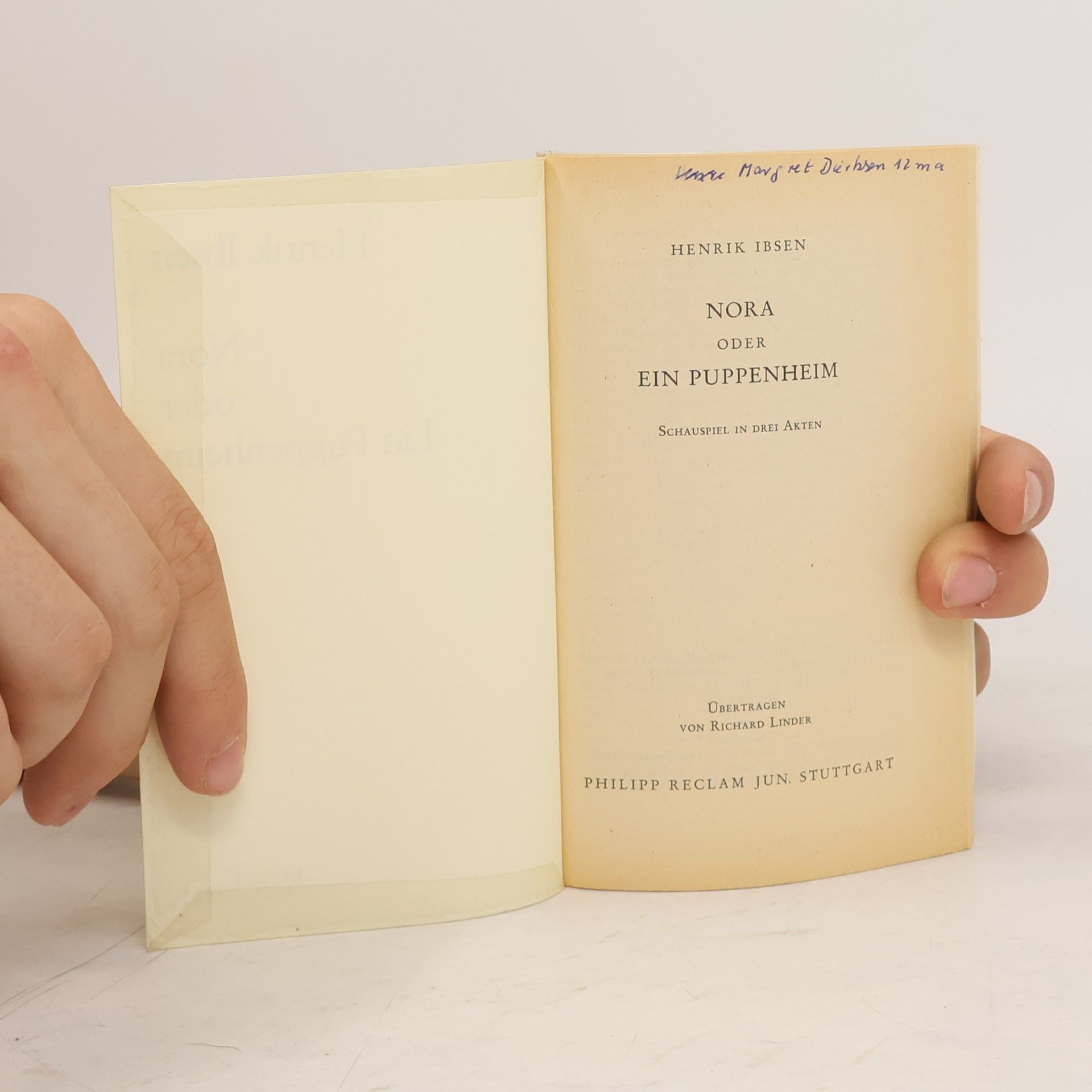 Henrik Ibsen Nora oder Ein Puppenheim
