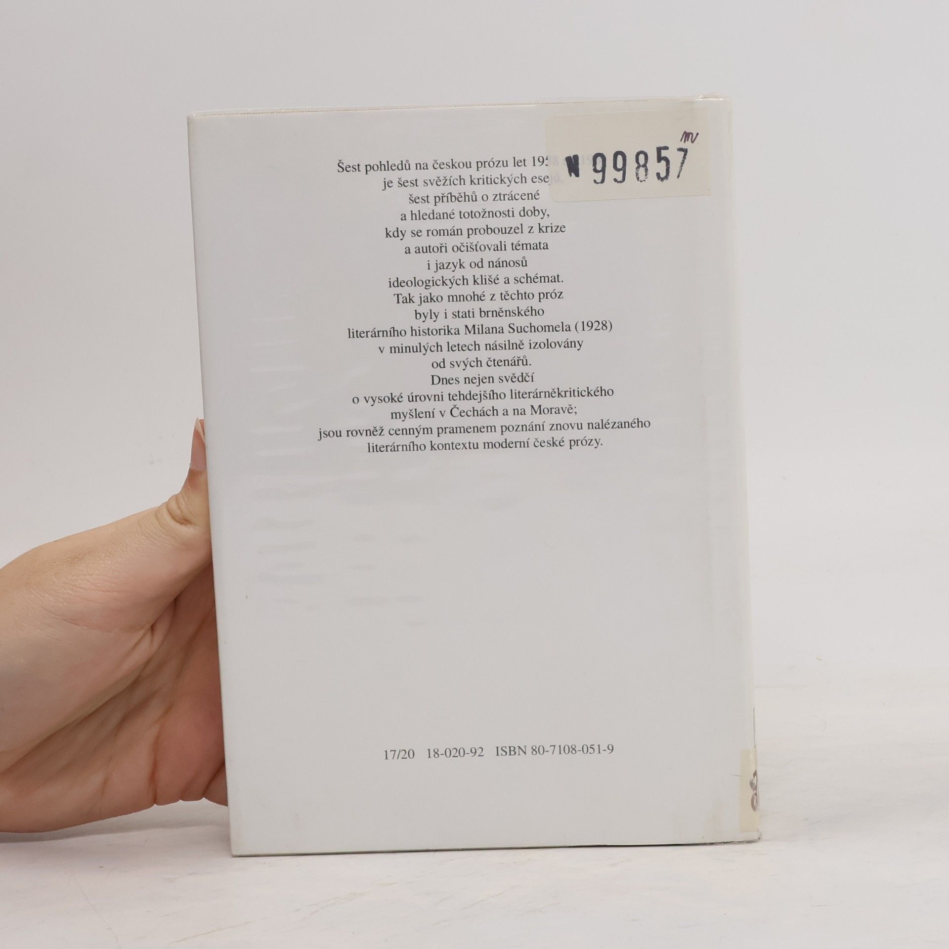 Milan Suchomel Literatura z času krize : šest pohledů na českou prózu 1957-1967