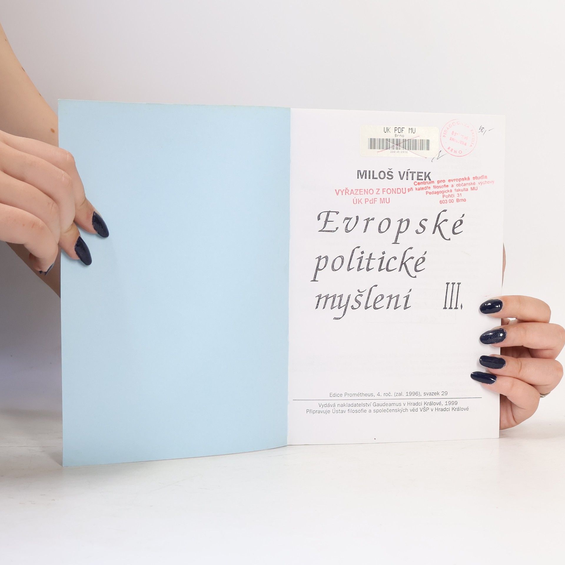 Miloš Vítek Evropské politické myšlení III.