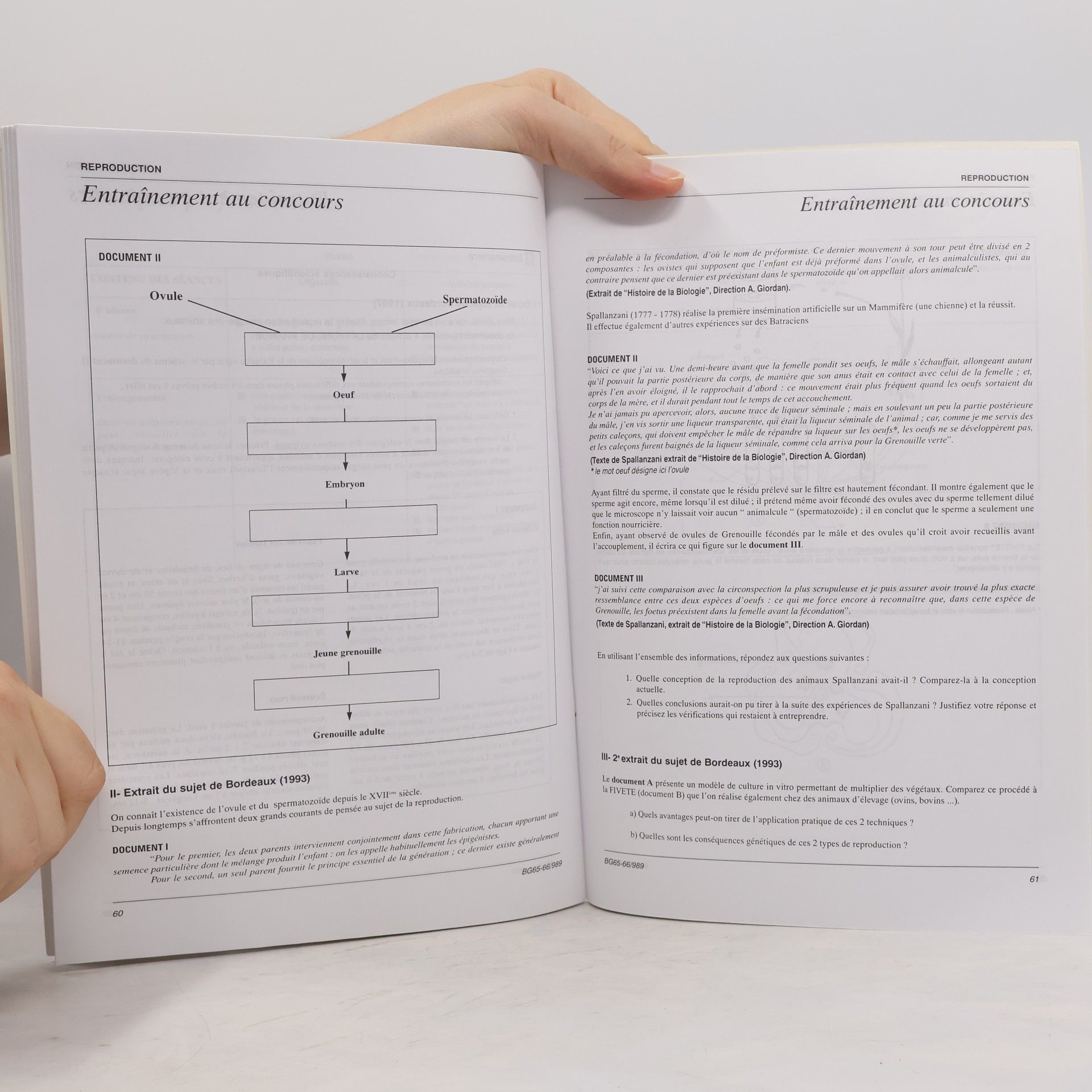 Colette Gouanelle Biologie, géologie. Reproduction