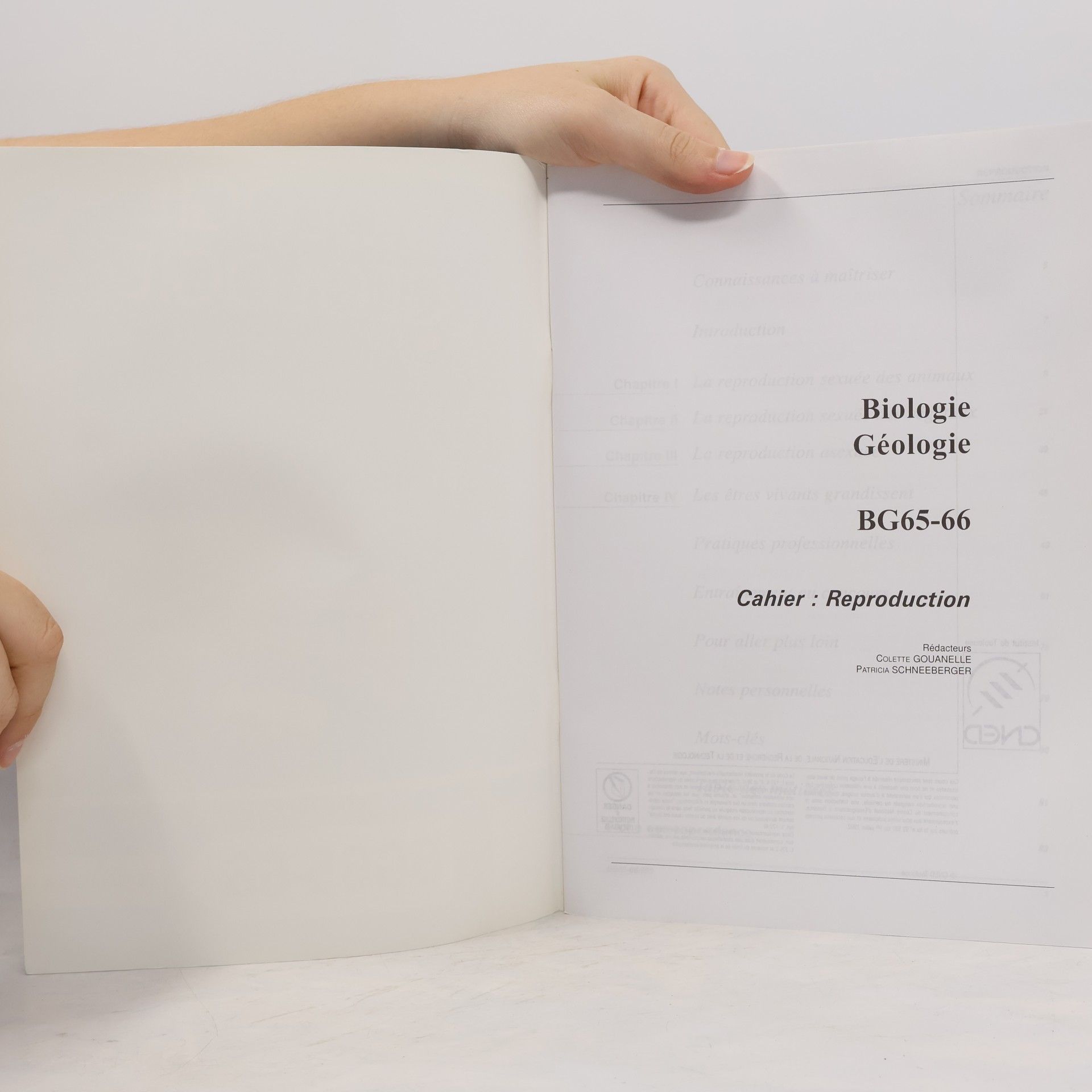 Colette Gouanelle Biologie, géologie. Reproduction