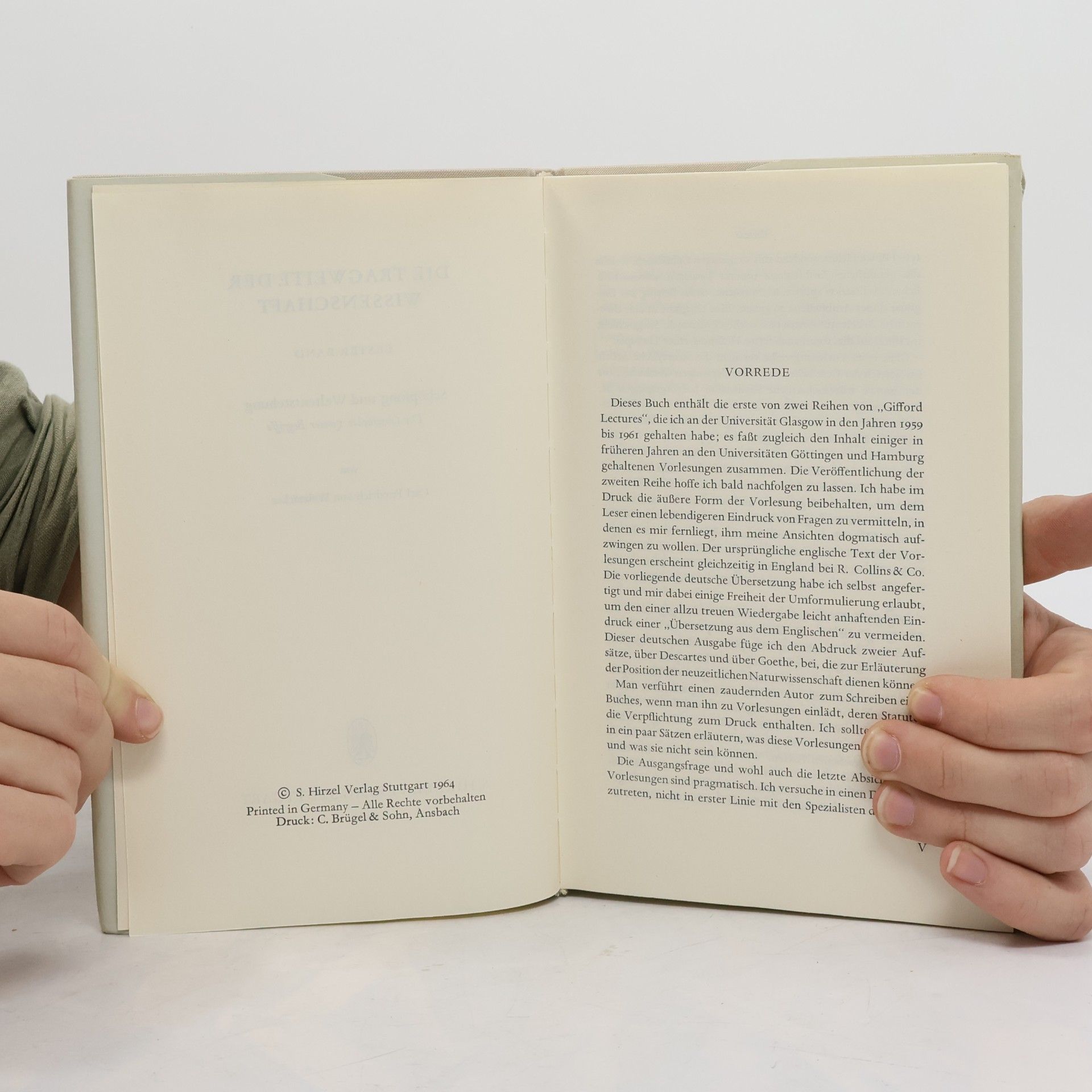 Carl Friedrich von Weizsäcker Die Tragweite der Wissenschaft