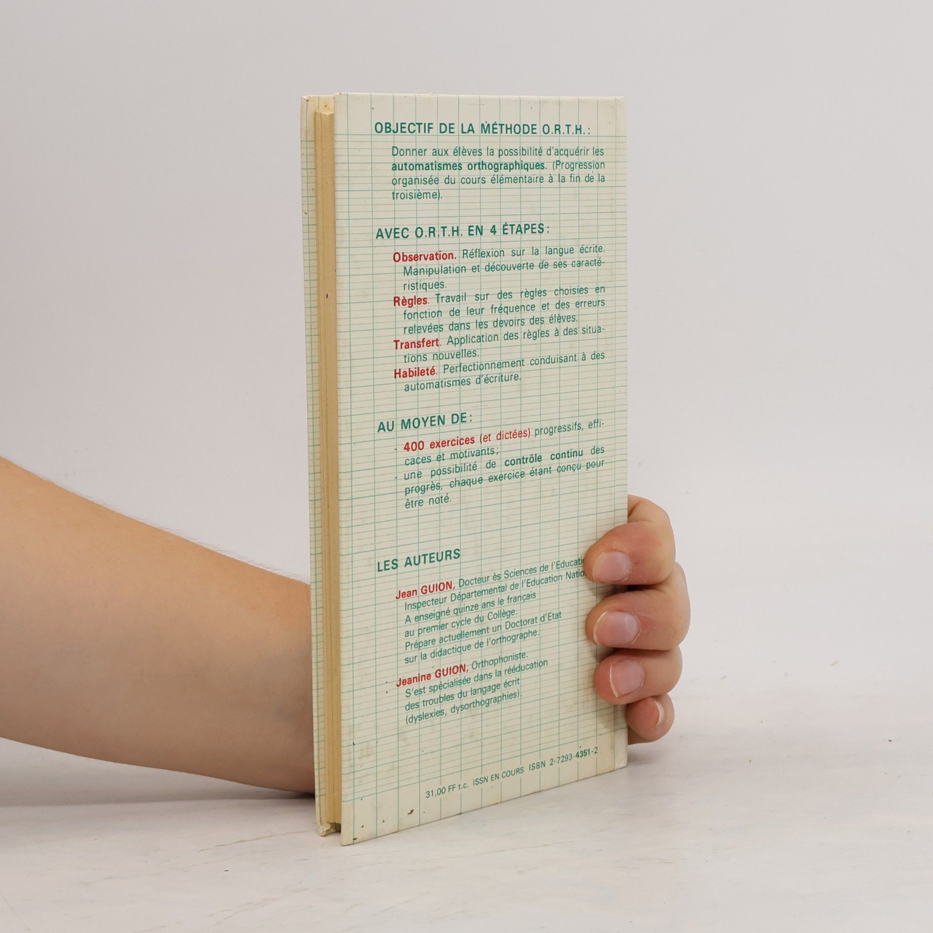 Jean Guion Apprendre l'orthographe