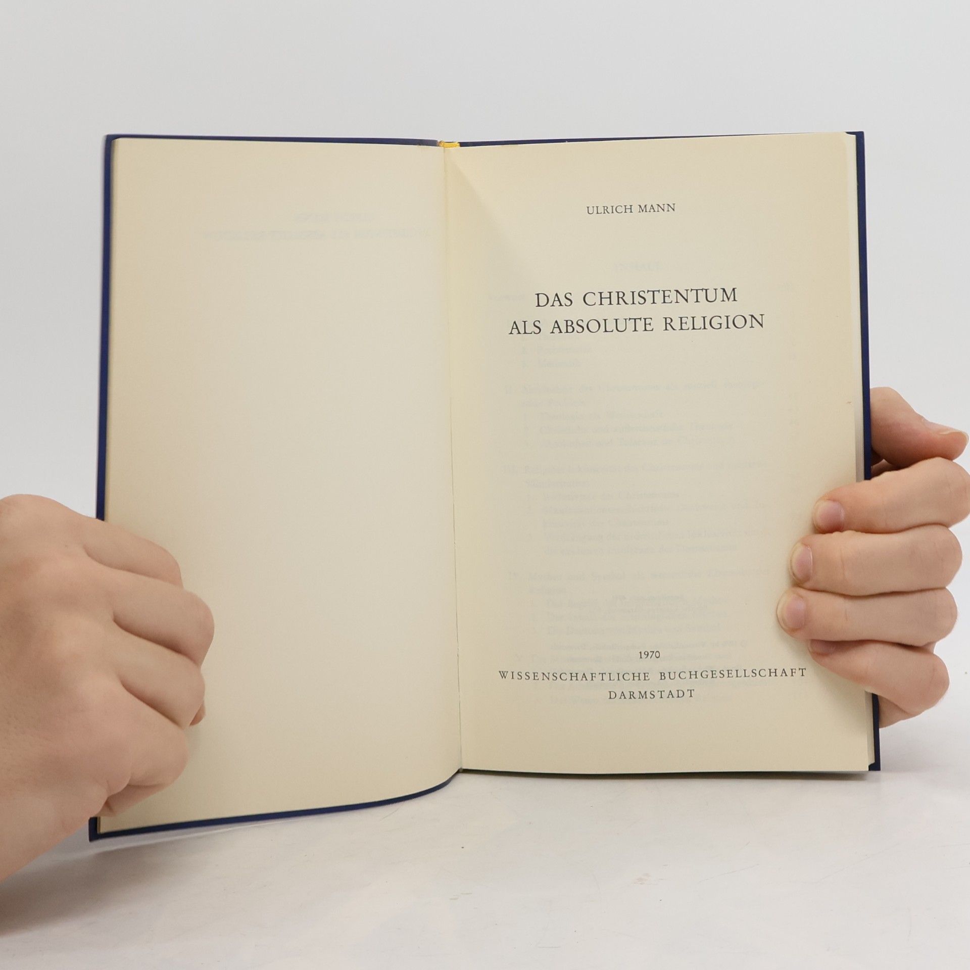 Ulrich Mann Das Christentum als absolute Religion
