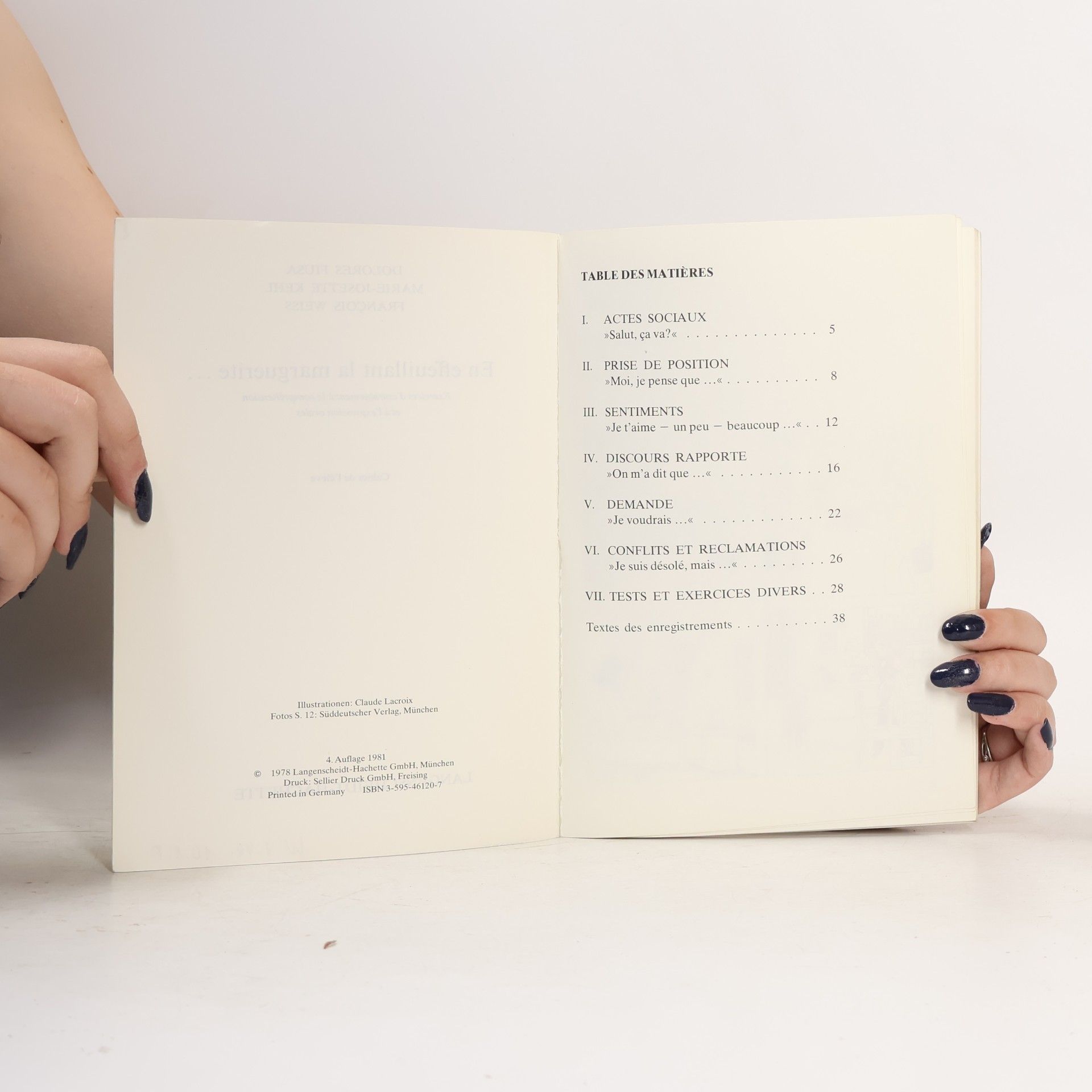 Dolores Fiusa Cahier de l'élève: En effeuillant la marguerite