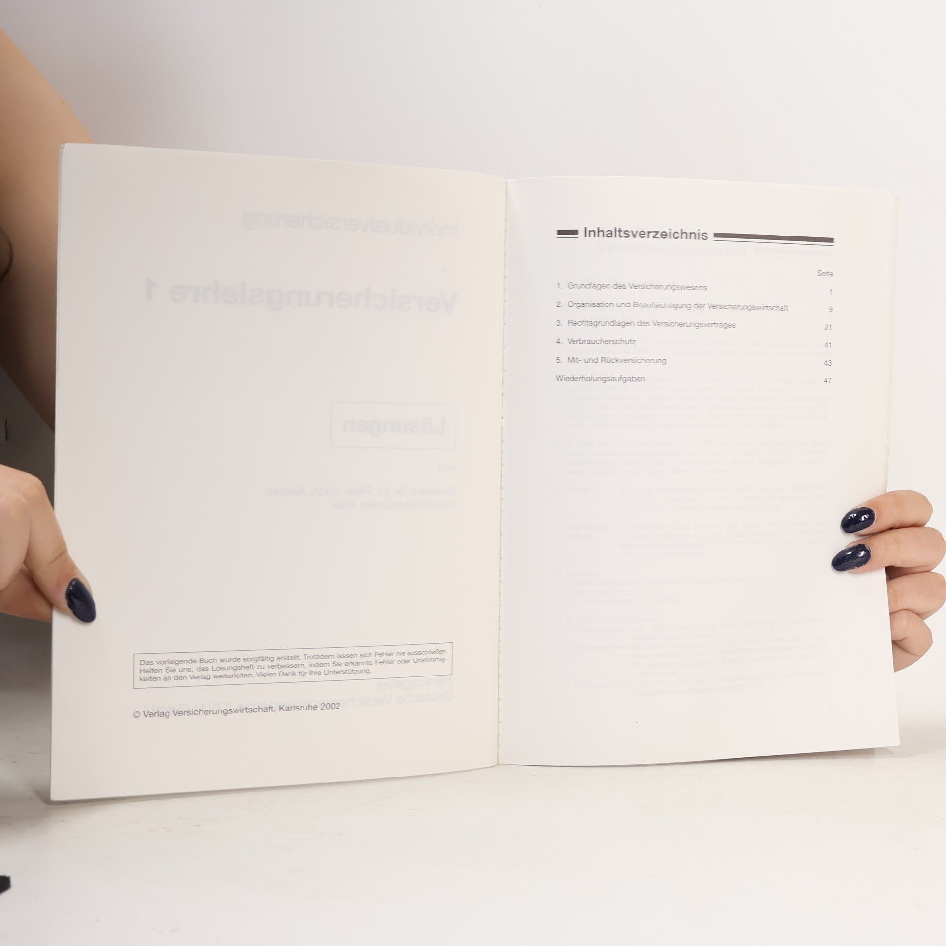 Autorenkollektiv Individualversicherung Versicherungslehre 1