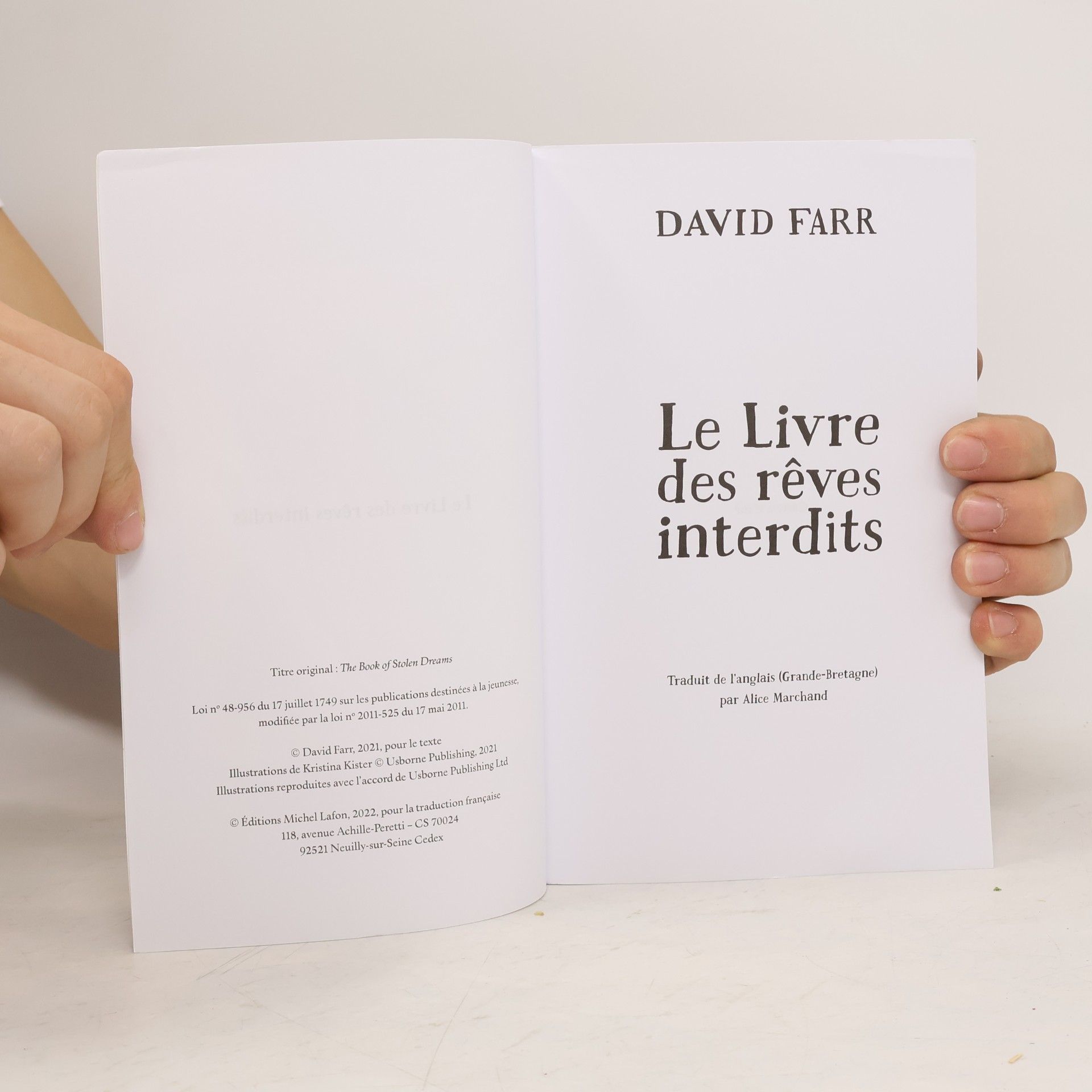 David Farr Le livre des reves interdits