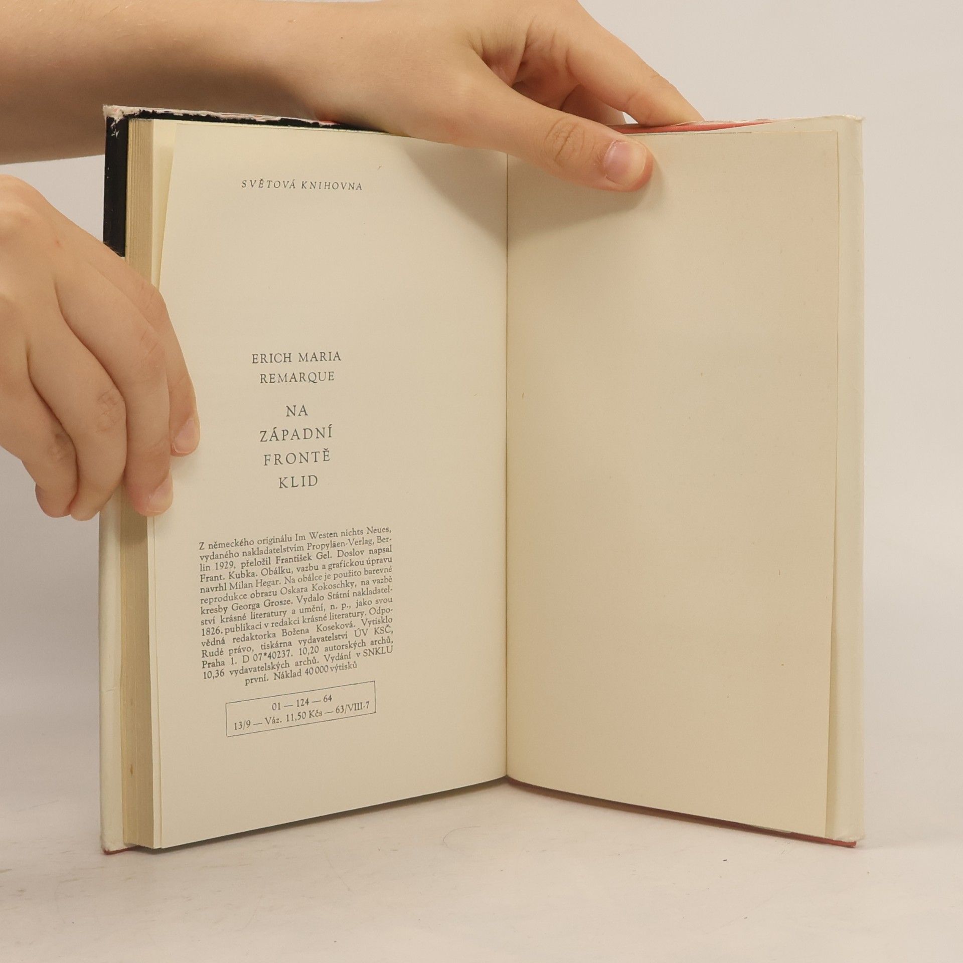Erich Maria Remarque Na západní frontě klid