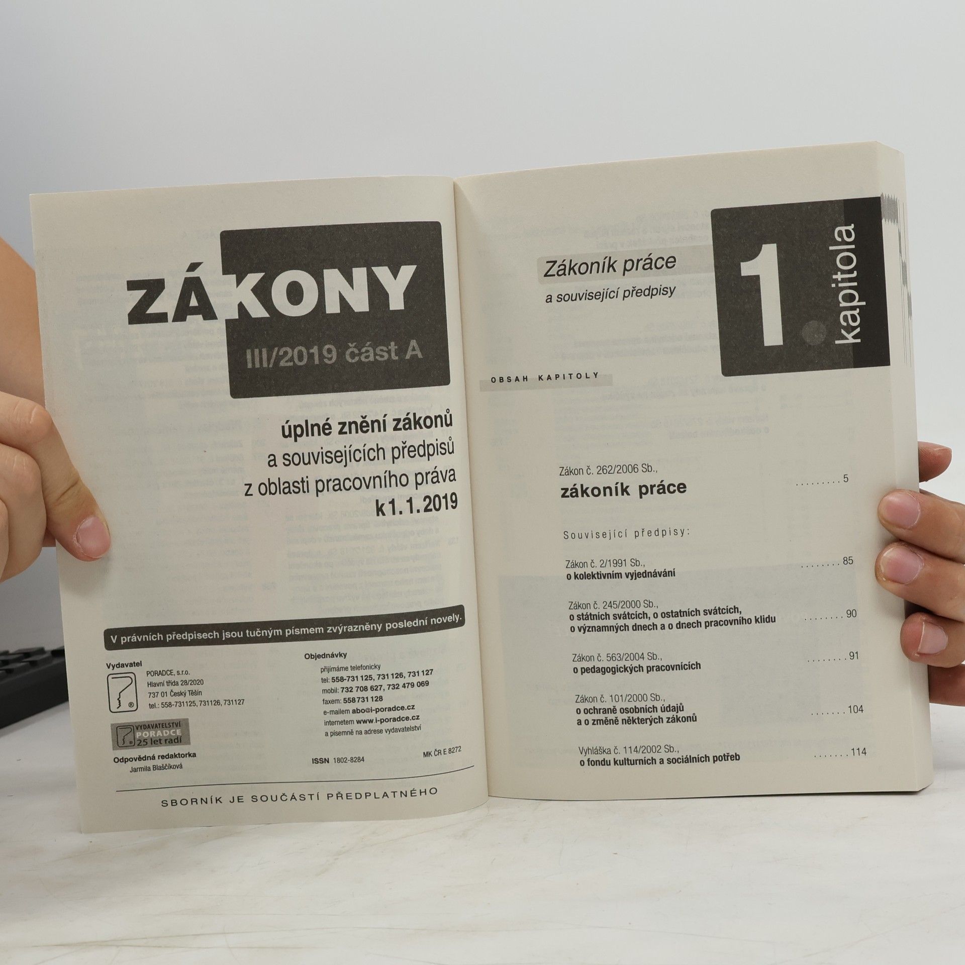 Autorenkollektiv Zákony 2019 III. Část A